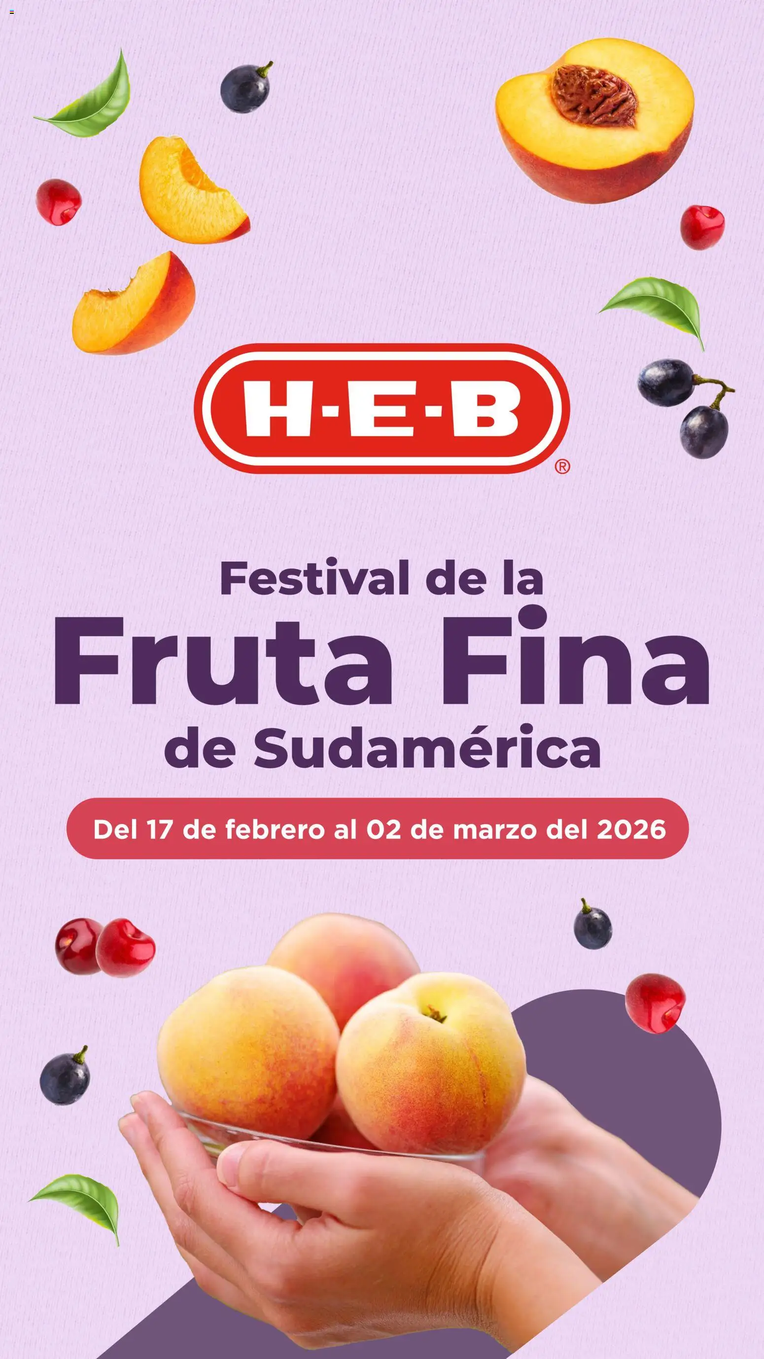 Vista previa las ofertas de la tienda H-E-B - Folleto Festival fruta fina sudamerica desde el 17/02/2026 