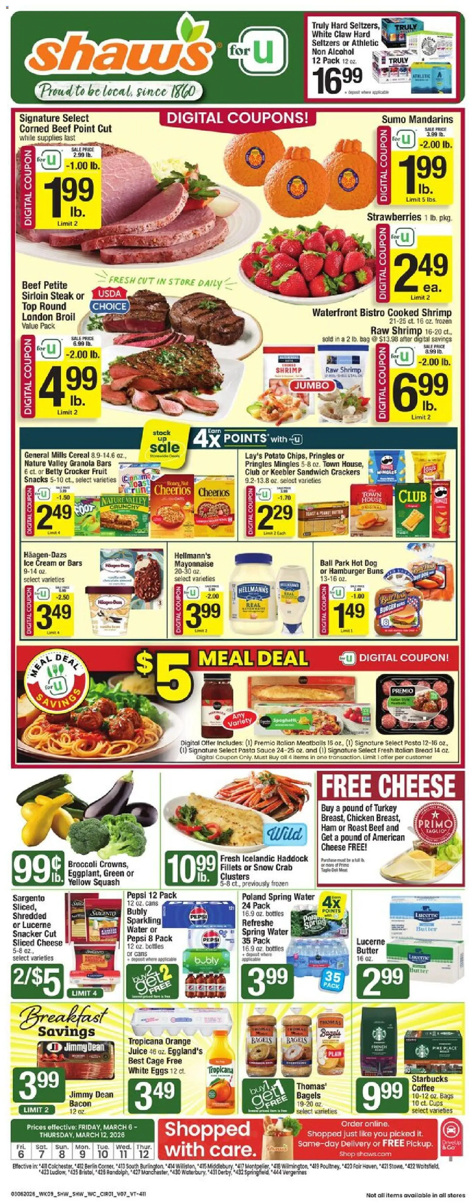 Ad Preview of Shaw's Shaw's Weekly Ad - VT from 03/06/2026