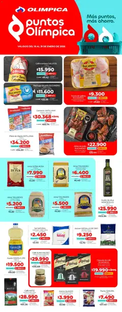  Vista previa del prospecto Más puntos, más ahorro del almacen Olímpica válida del 18/01/2026 al 31/01/2026