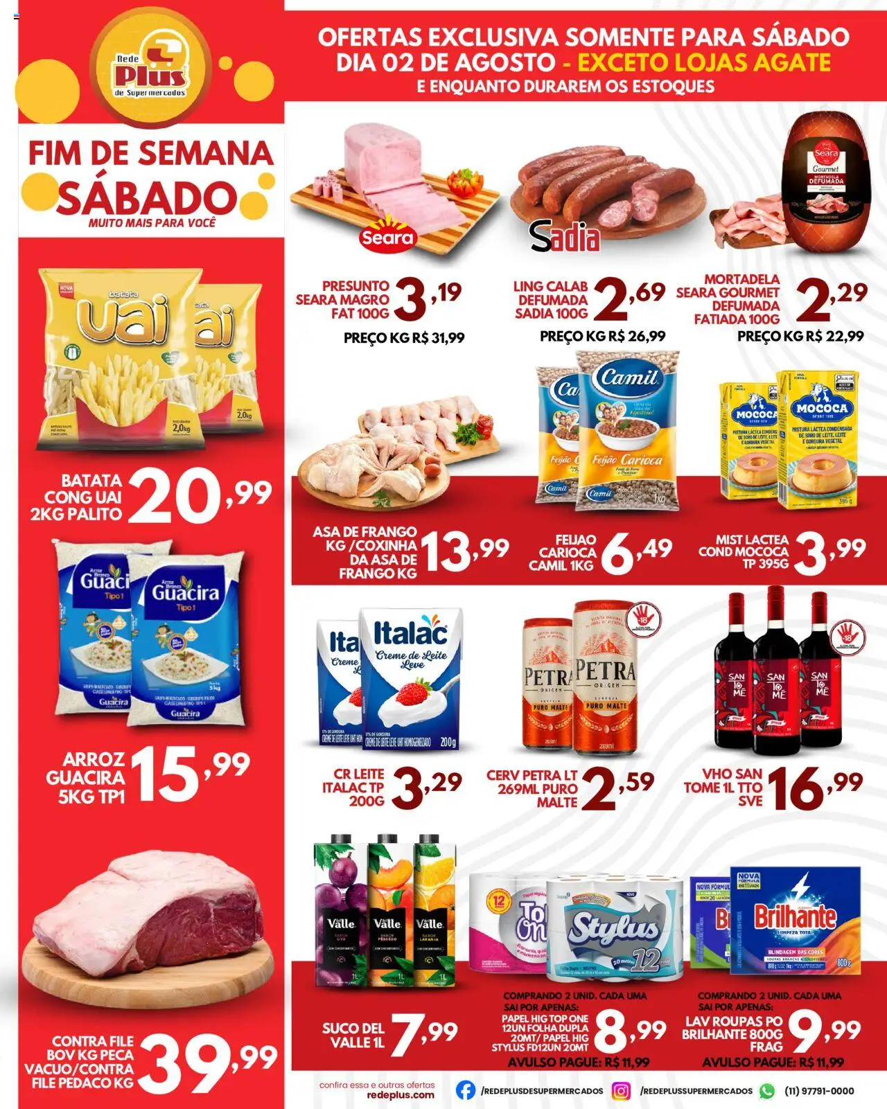 Rede Plus Supermercados folheto "Ofertas da semana" válido a partir de 02/08/2025 - número de página 1
