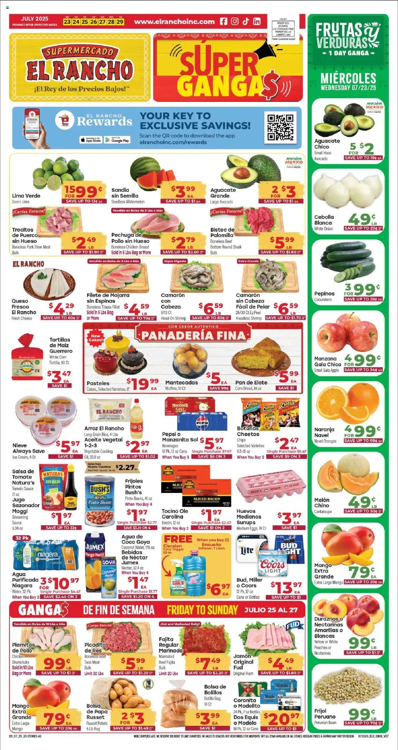 El Rancho Weekly Ad from 07/23/2025 - Flyer - Page number 1