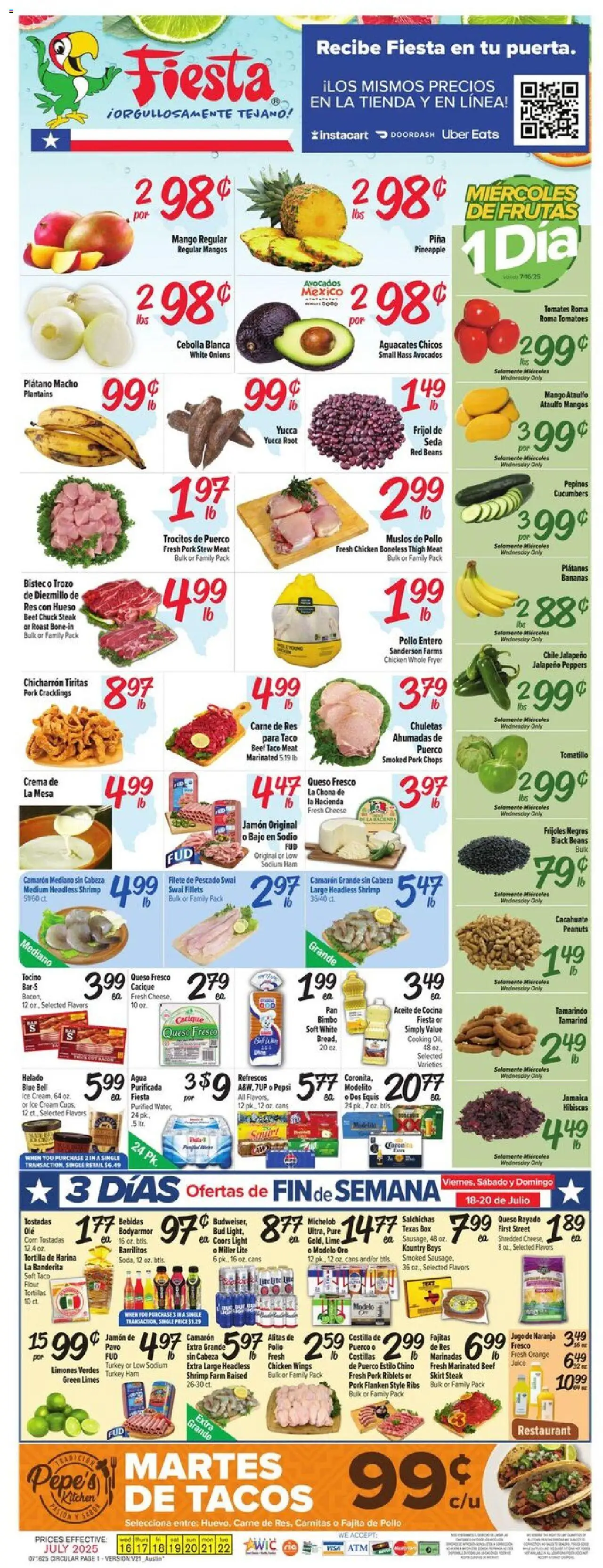 Fiesta Mart Weekly Ad from 07/16/2025 - Flyer - Page number 1