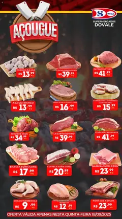Pré-Visualização do folheto "Ofertas do Açougue" da loja Dovale válido a partir de 18/09/2025