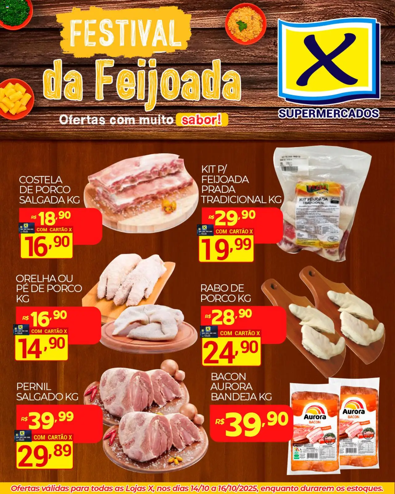 X Supermercados folheto "Ofertas Festival da Feijoada" válido a partir de 14/10/2025 - número de página 1