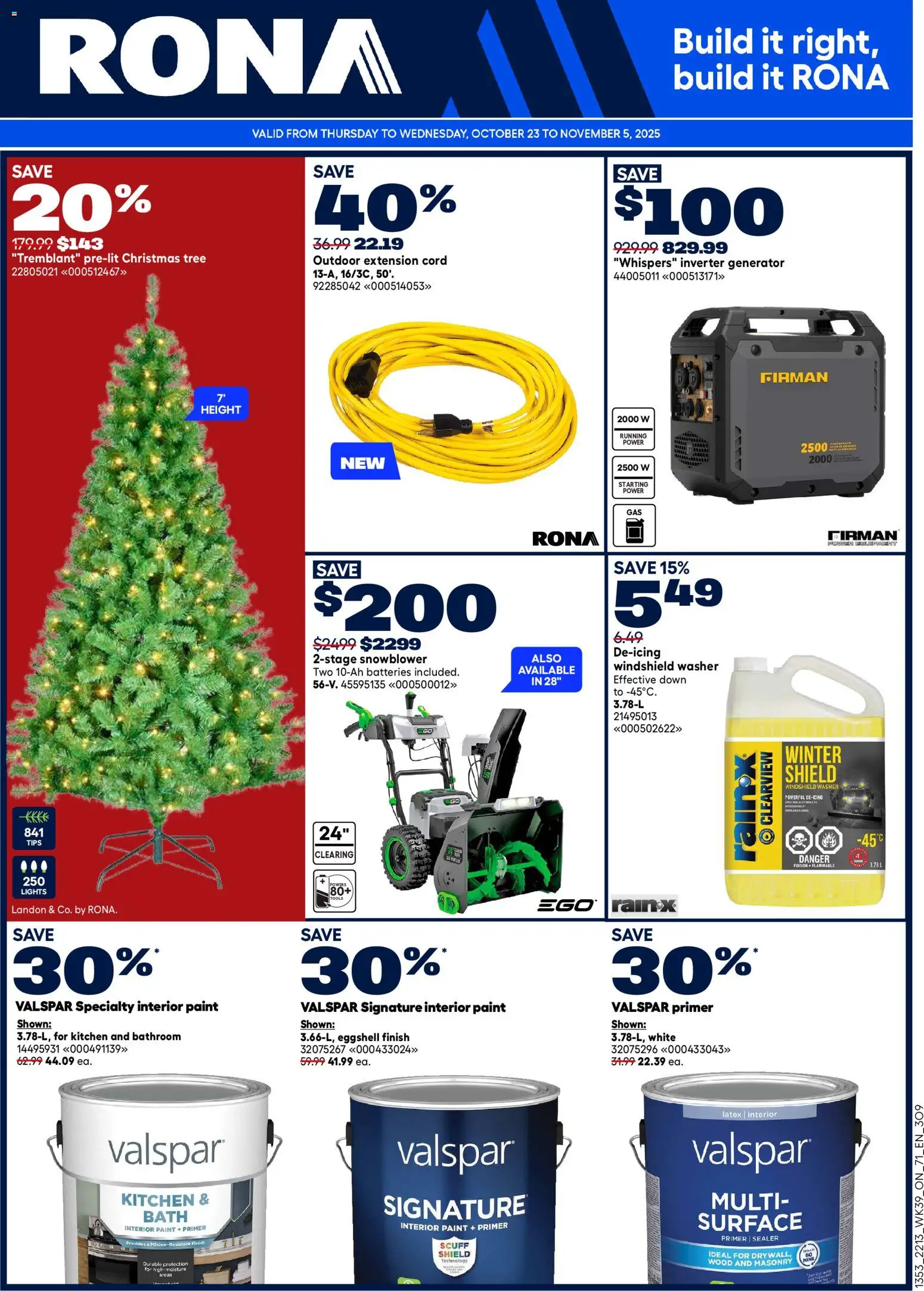 Rona flyer valid from Oct 23, 2025 - page number 1
