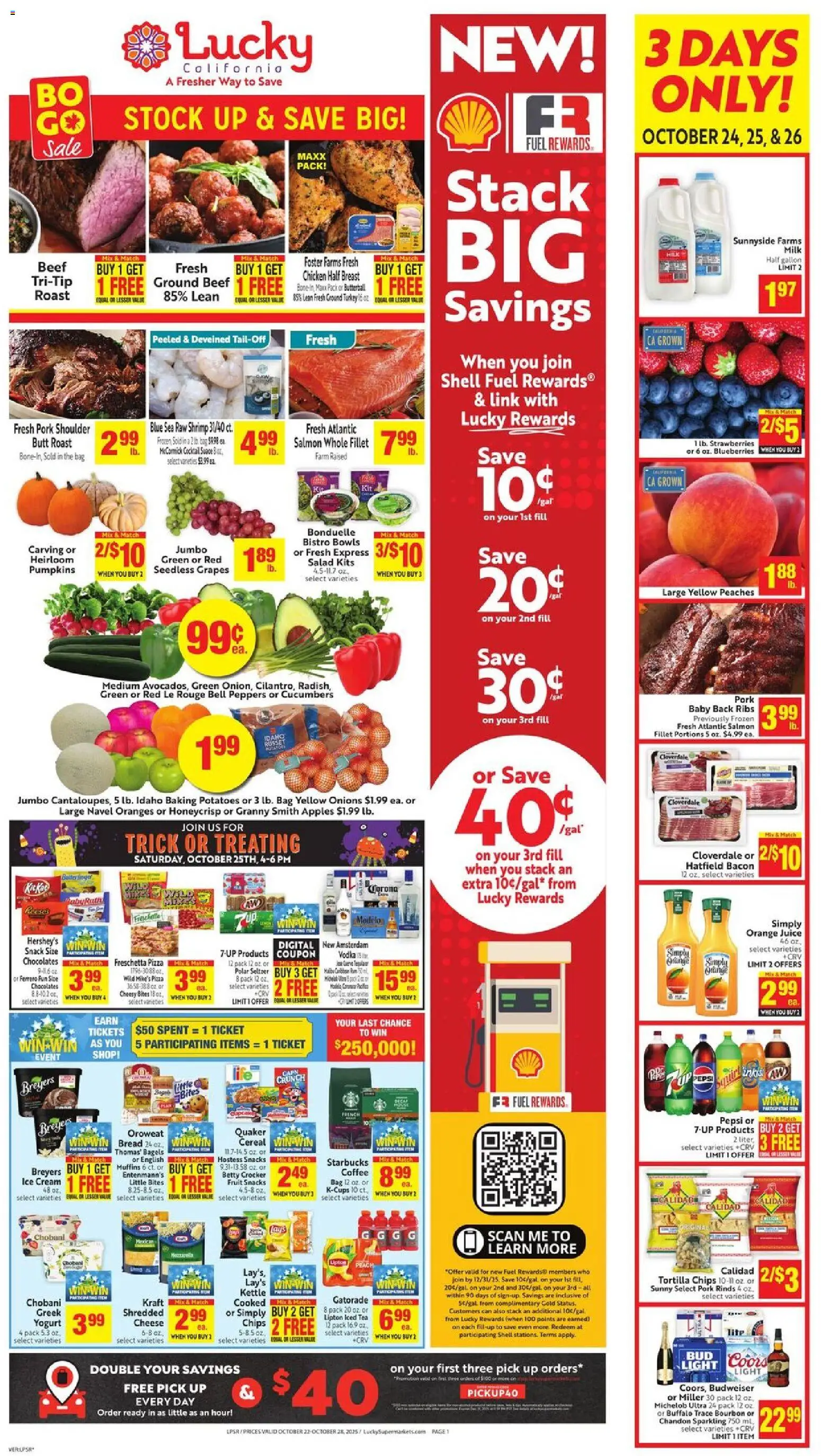 Lucky Supermarkets Weekly - AK from 10/22/2025 - Flyer - Page number 1