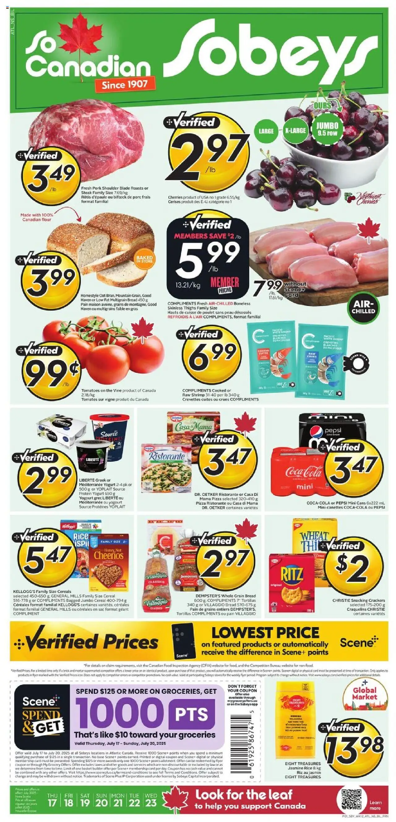 Sobeys flyer valid from Jul 17, 2025 - page number 1