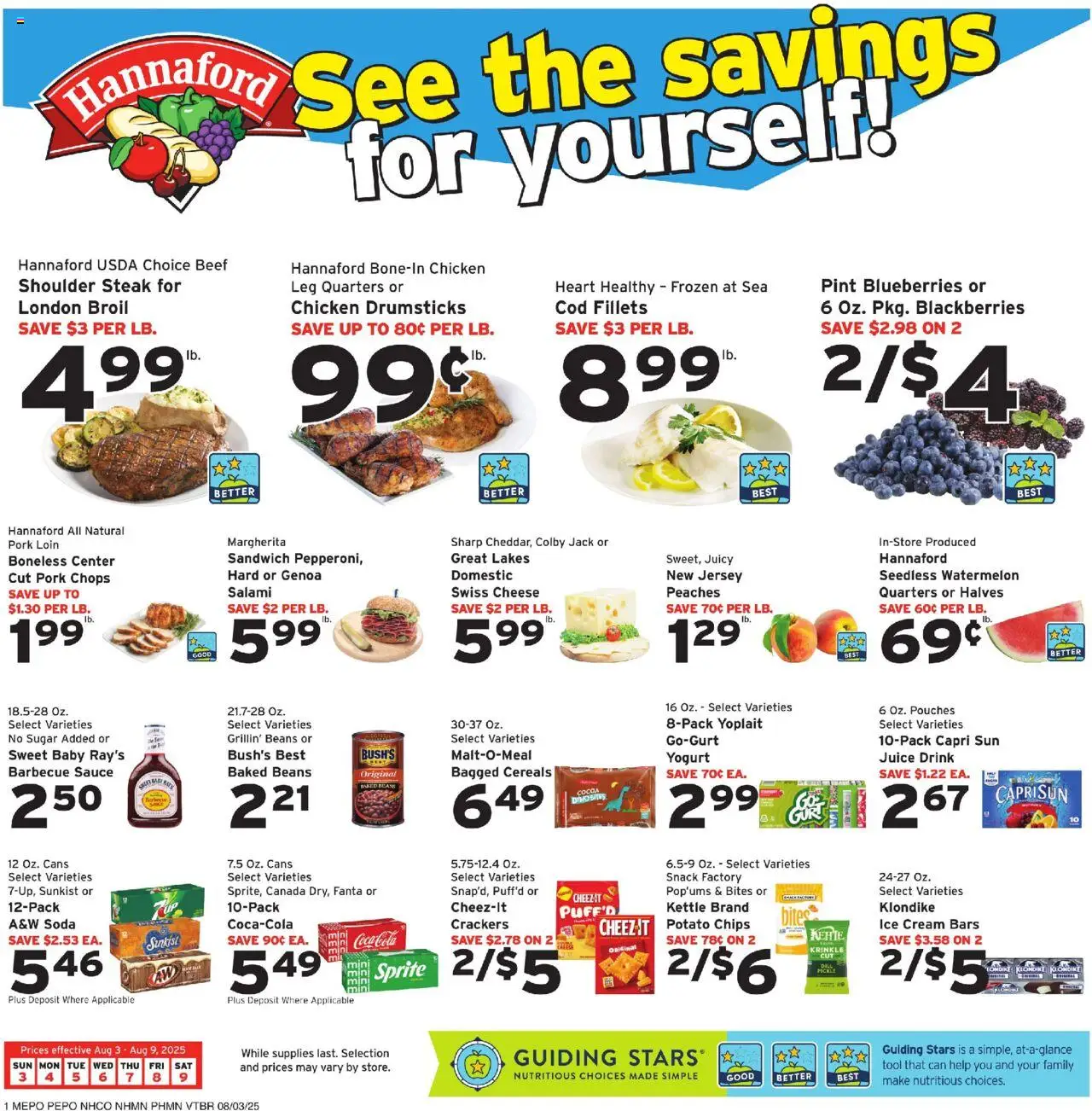Hannaford Weekly Ad from 08/03/2025 - Flyer - Page number 1