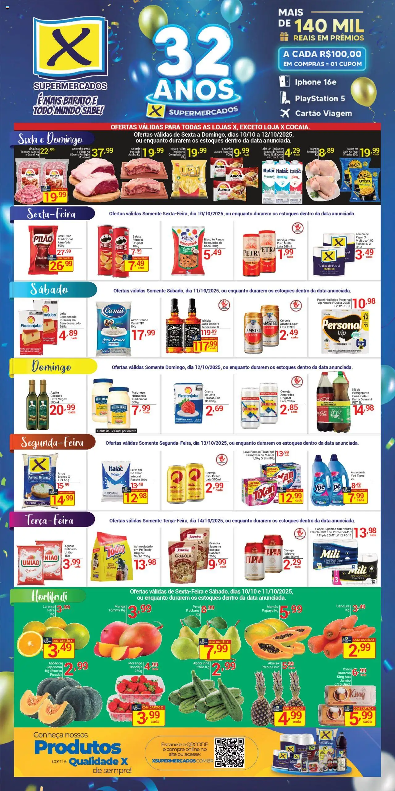 X Supermercados folheto "Ofertas da semana" válido a partir de 10/10/2025 - número de página 1