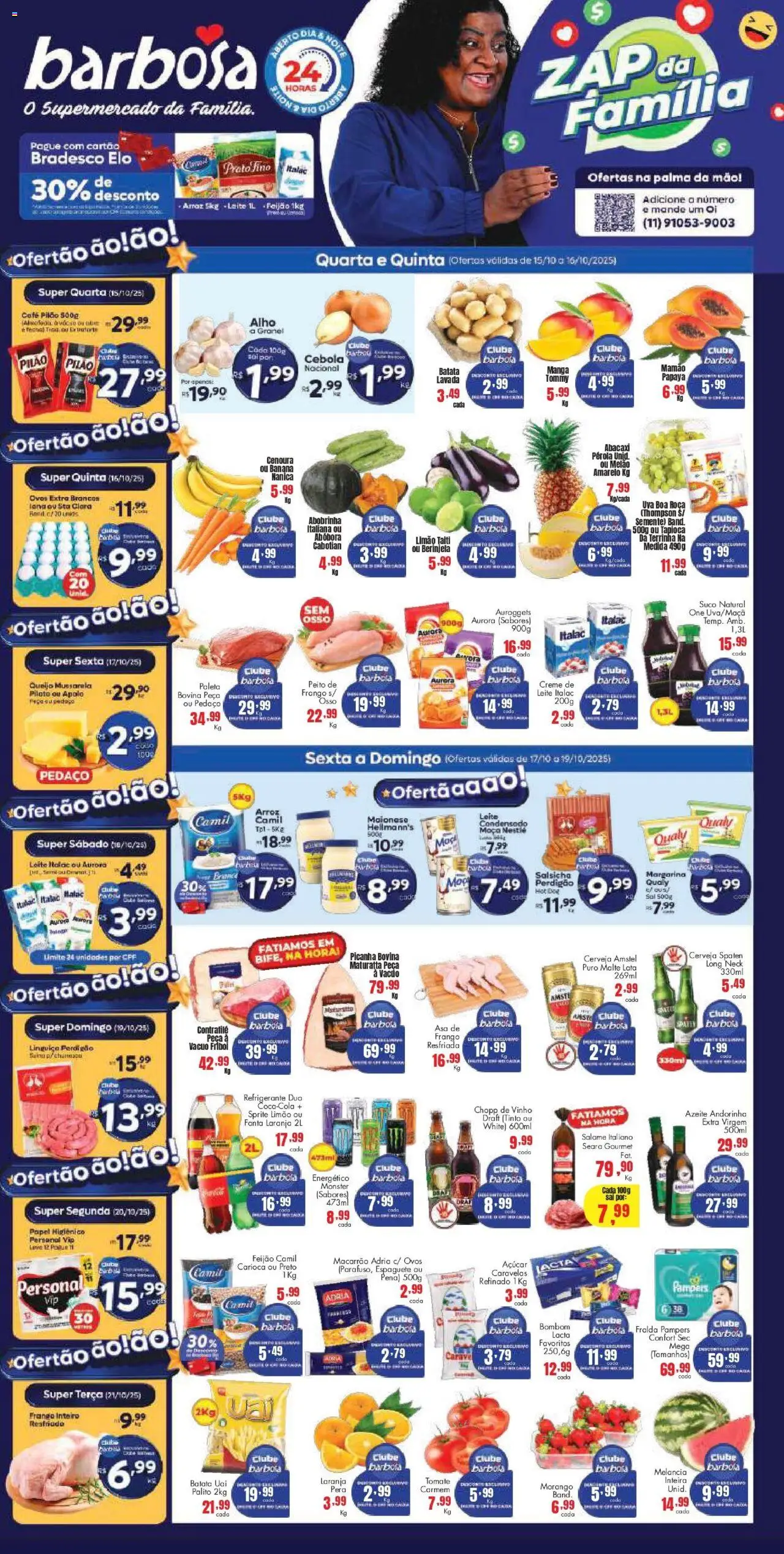 Barbosa Supermercados folheto "Ofertas da semana" válido a partir de 15/10/2025 - número de página 1
