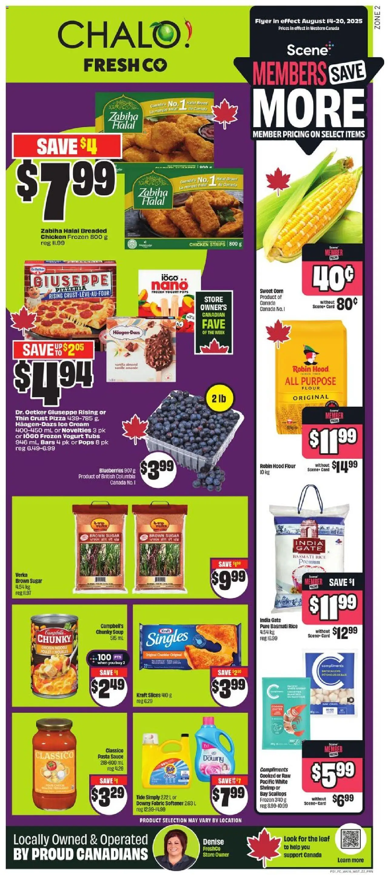 FreshCo flyer valid from Aug 14, 2025 - page number 1