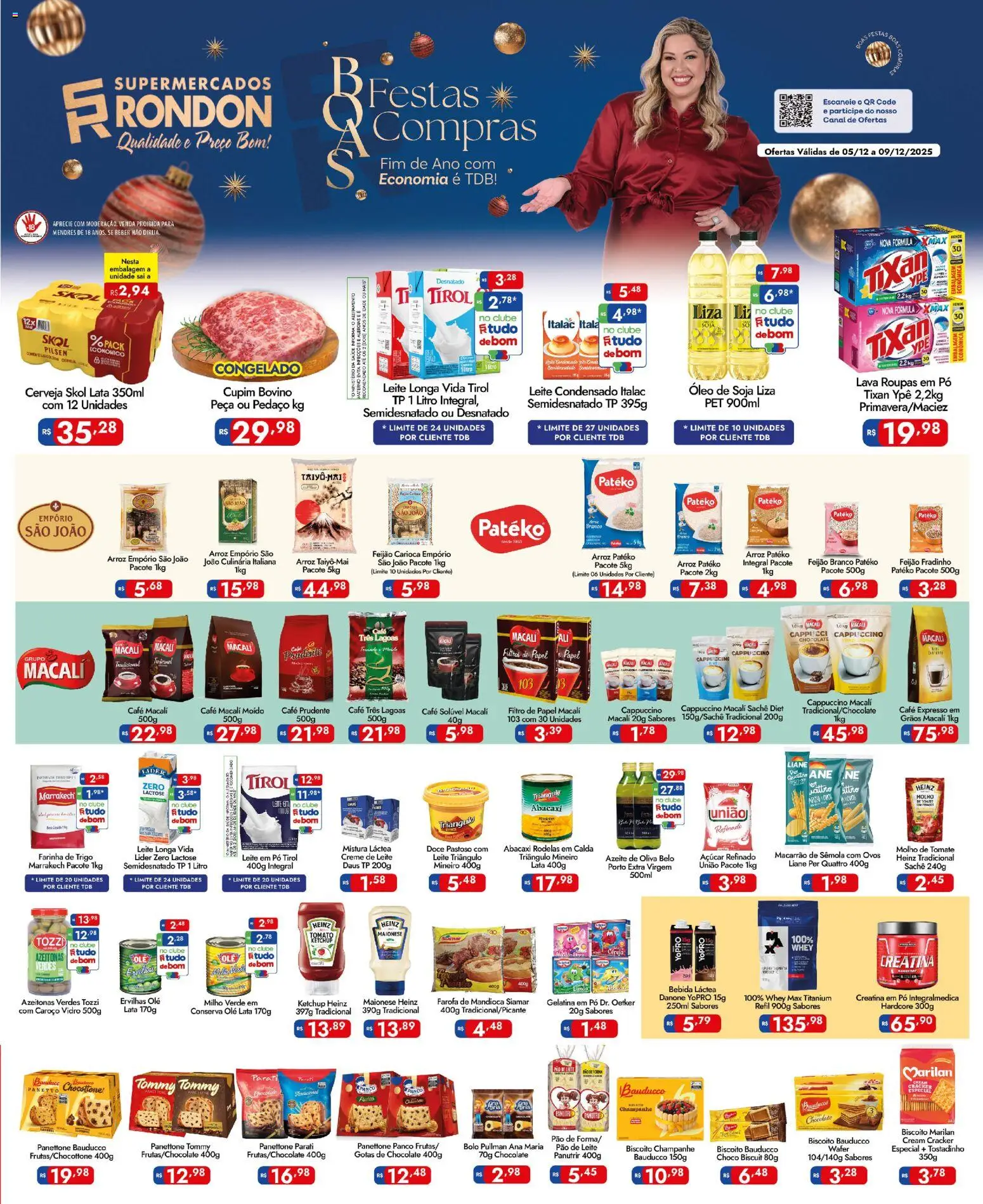Pré-Visualização do folheto "Ofertas do semana" da loja Supermercados Rondon válido a partir de 05/12/2025