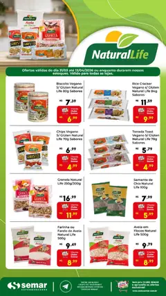 Pré-Visualização do folheto "Semar Supermercado ofertas Natural Life " da loja Semar Supermercado válido a partir de 31/03/2026
