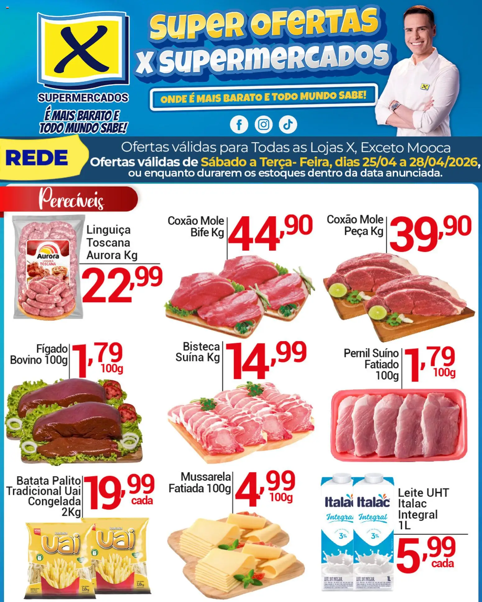 Pré-Visualização do folheto "X Supermercados - Ofertas da semana" da loja X Supermercados válido a partir de 25/04/2026