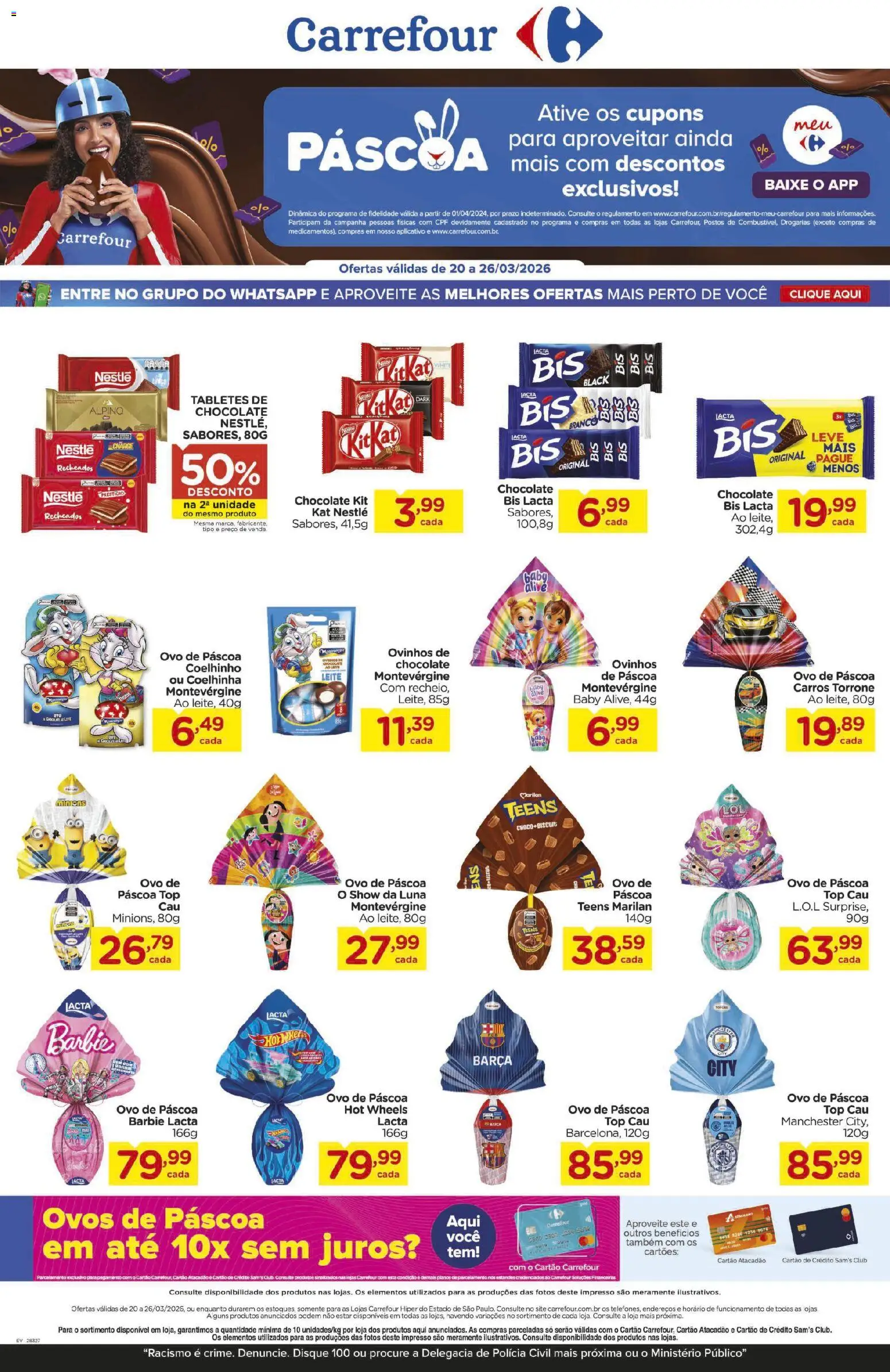 Pré-Visualização do folheto "Carrefour ofertas Especial Páscoa" da loja Carrefour válido a partir de 20/03/2026