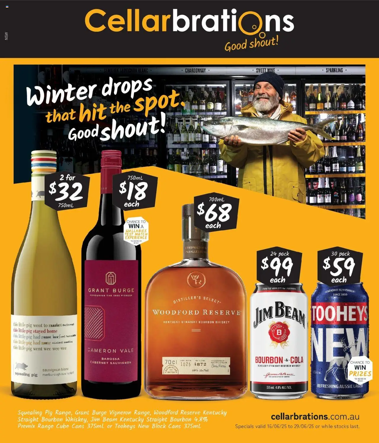 Cellarbrations catalogue valid from 16/06/2025 - page 1 - Jim Beam, Wine, Beef, Bourbon, Whiskey