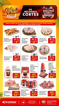 Pré-Visualização do folheto "Ofertas do Açougue" da loja Semar Supermercado válido a partir de 22/01/2026