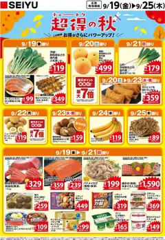 西友の2025/09/19から2025/09/25までのチラシはここチラシ