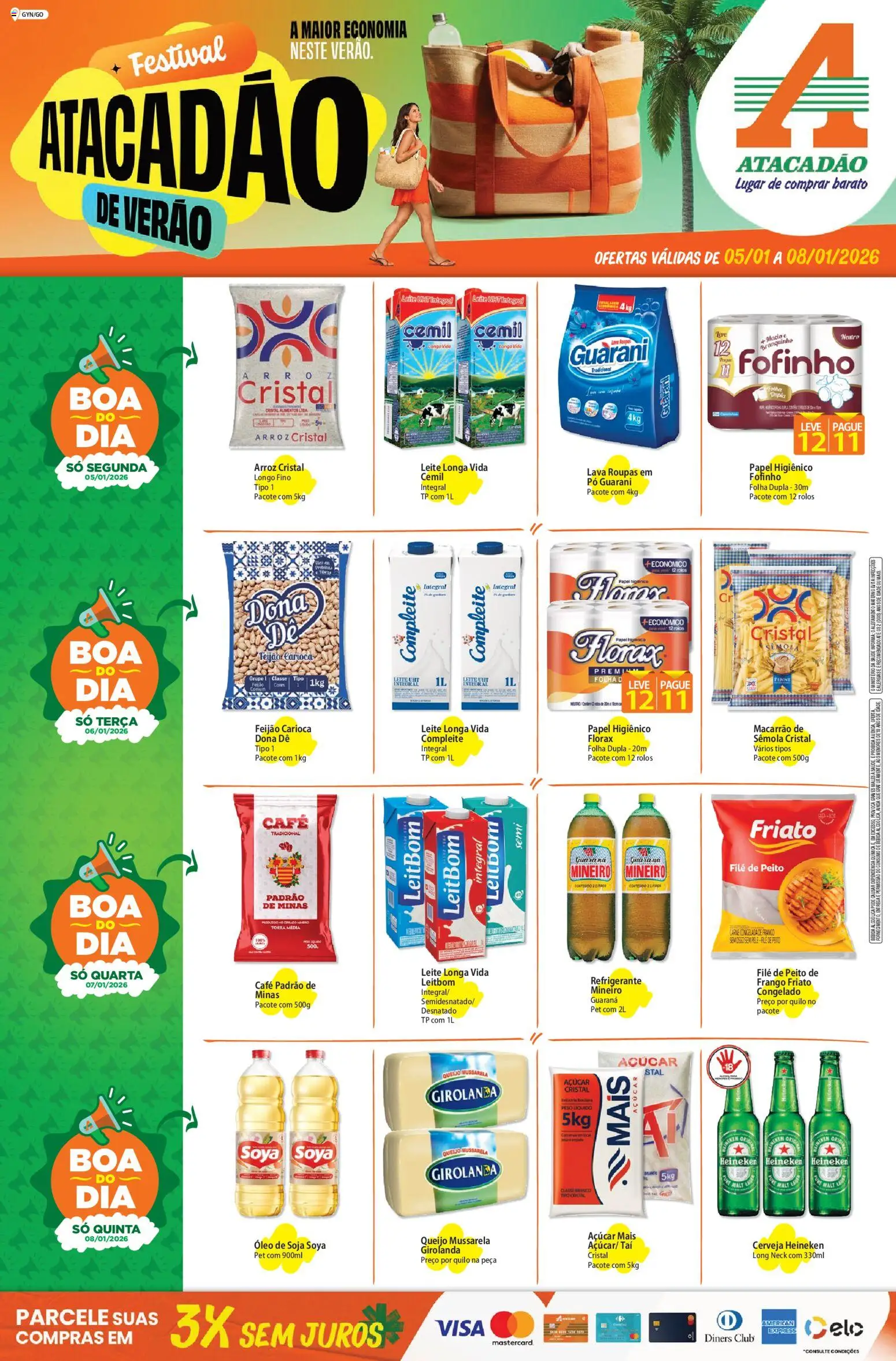 Pré-Visualização do folheto "Ofertas - GO" da loja Atacadão válido a partir de 05/01/2026