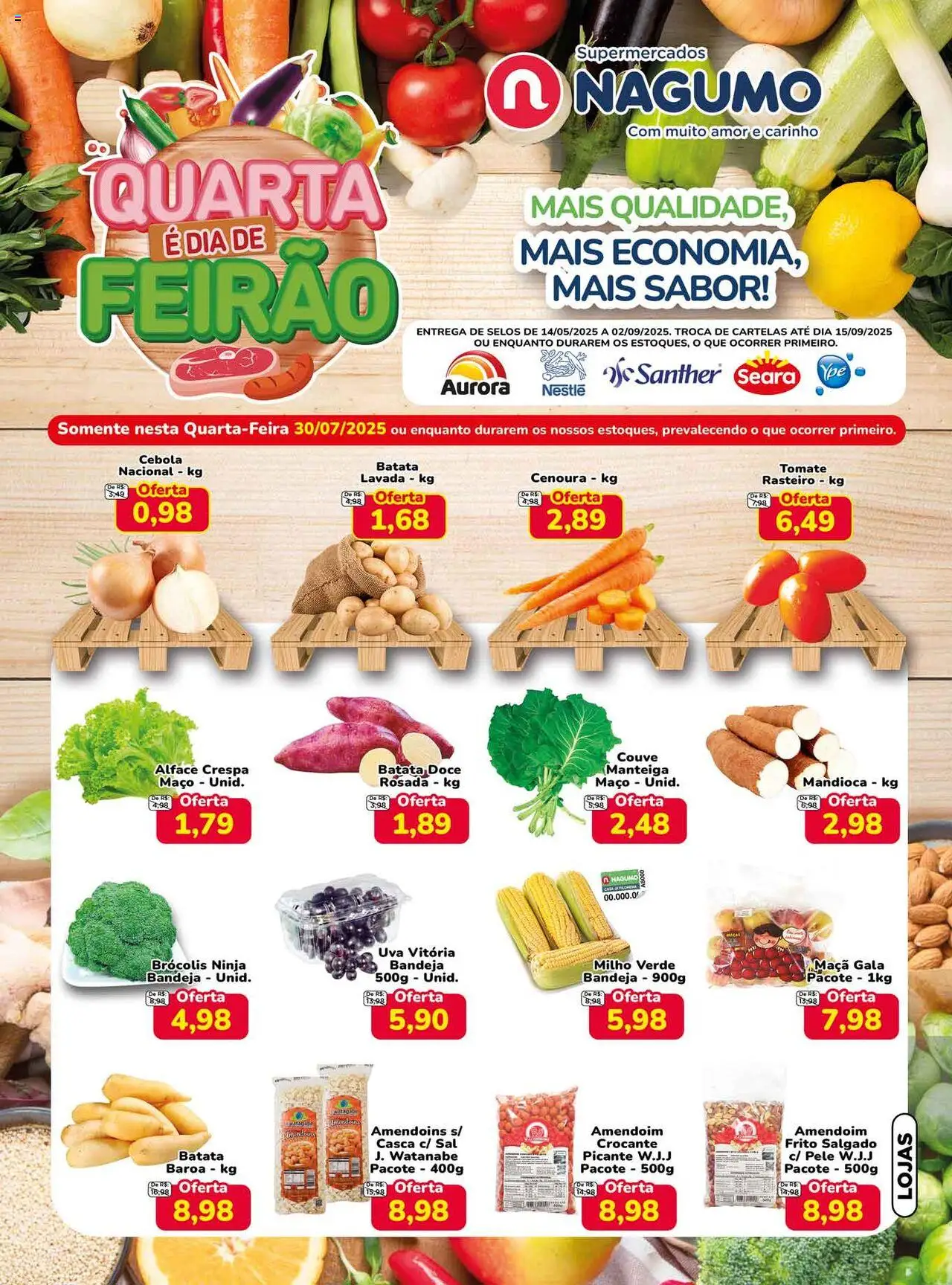 Nagumo folheto "Ofertas Quarta do Feirão" válido a partir de 30/07/2025 - número de página 1