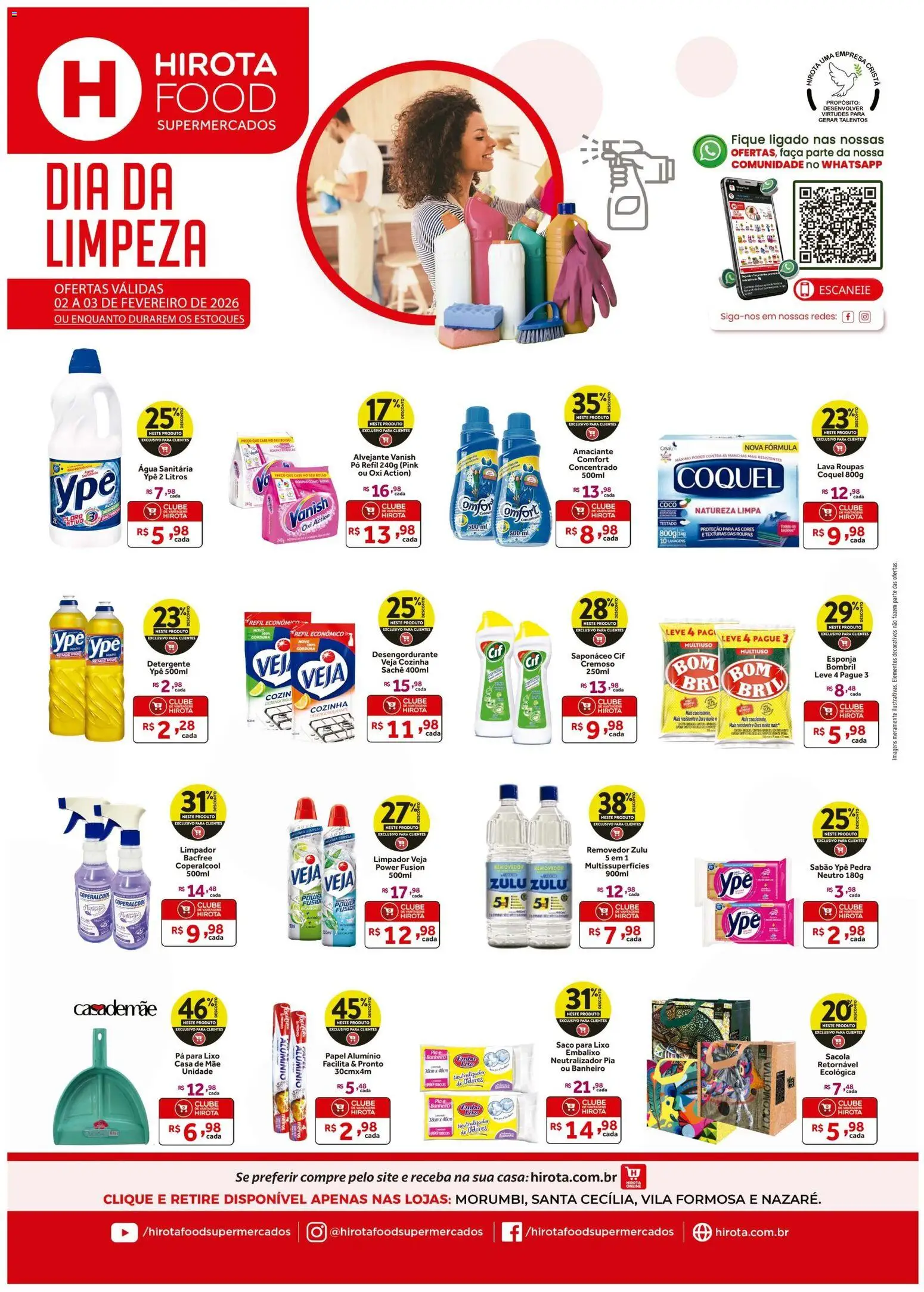 Pré-Visualização do folheto "Ofertas Dia da Limpeza" da loja Hirota Food válido a partir de 02/02/2026