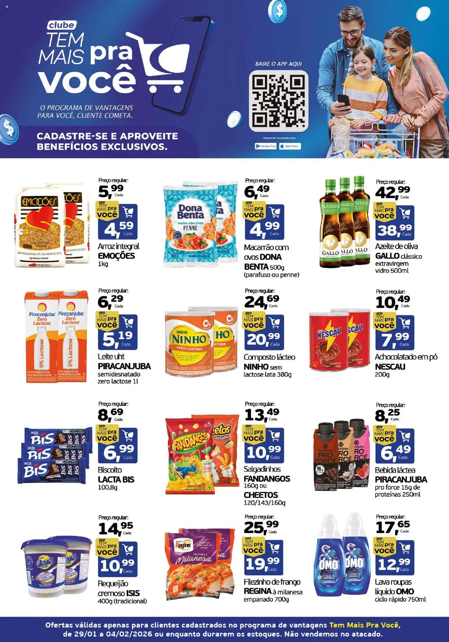 Pré-Visualização do folheto "Ofertas Clube Tem Mais Pra Você" da loja Cometa Supermercados válido a partir de 29/01/2026