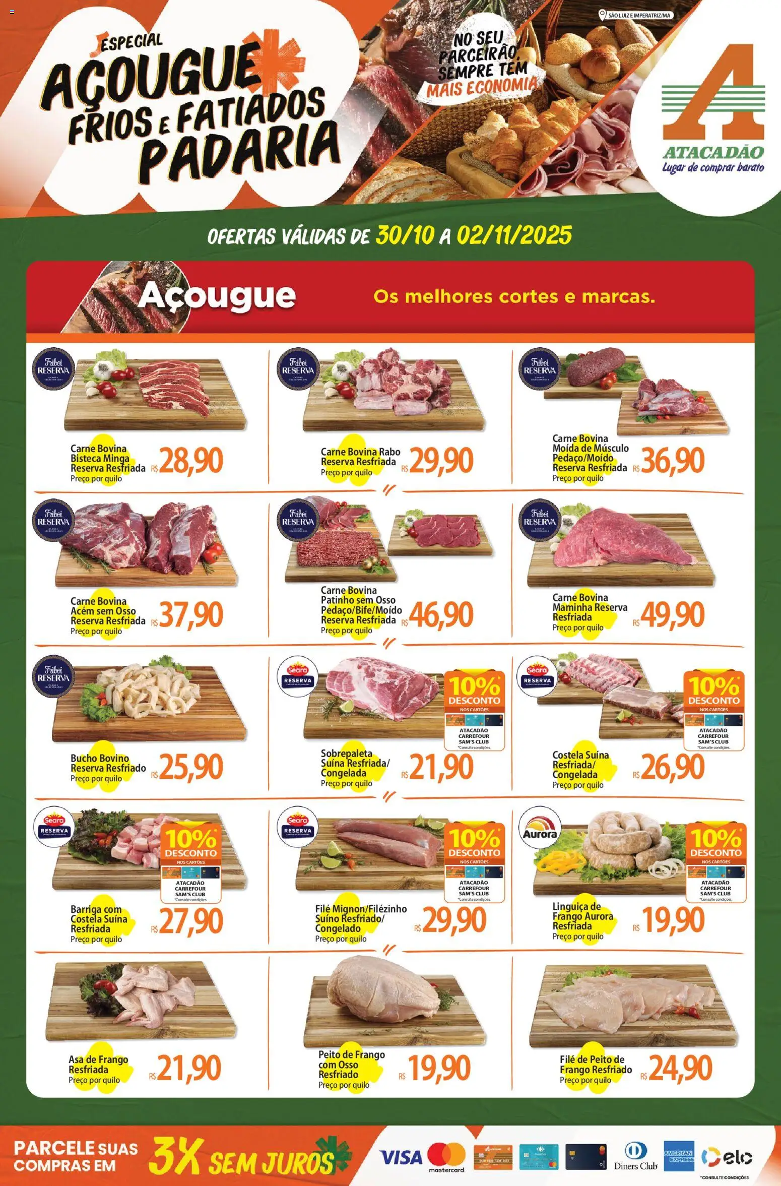 Pré-Visualização do folheto "Ofertas - MA" da loja Atacadão válido a partir de 30/10/2025