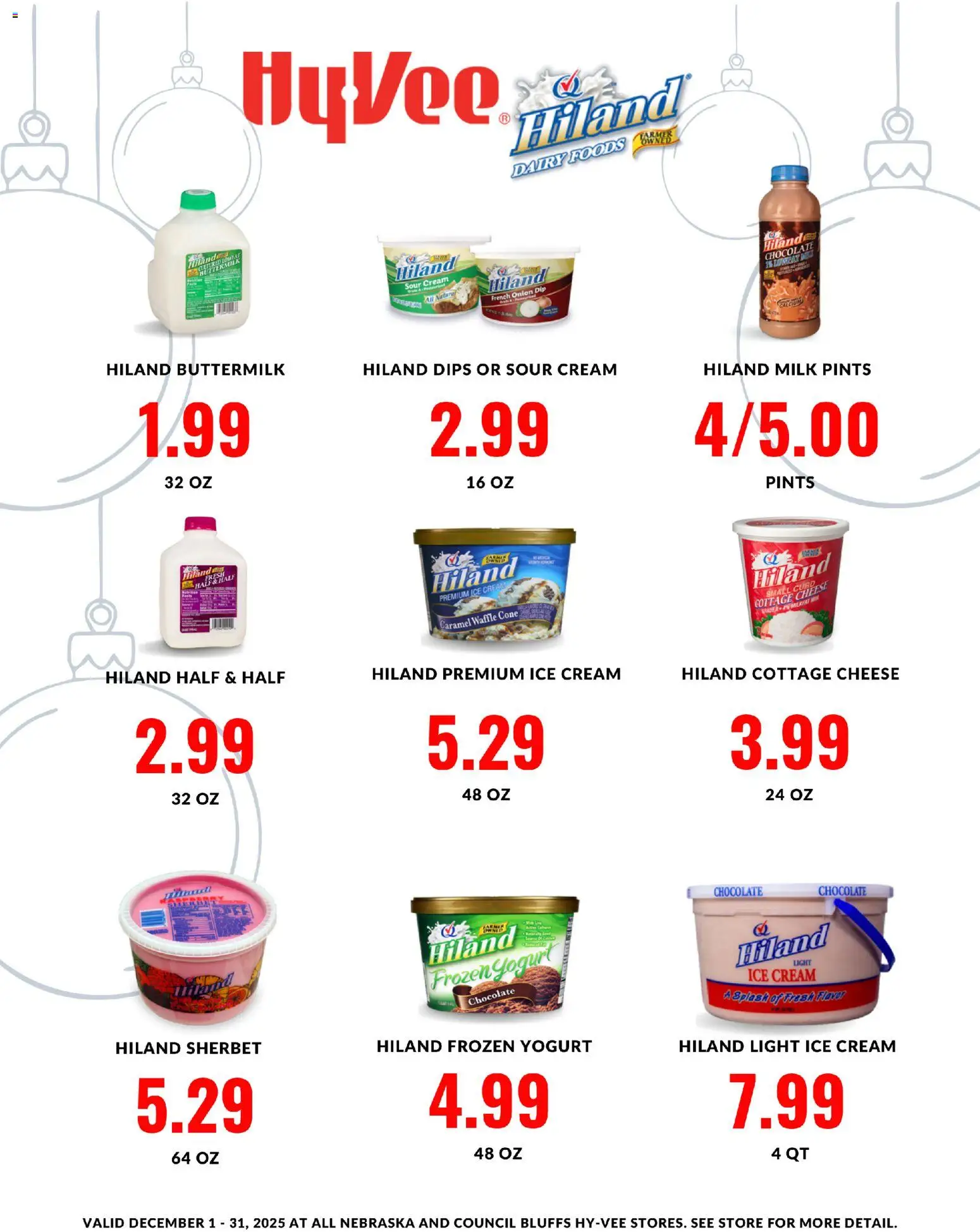 Ad Preview of HyVee Hiland Monthlong from 12/01/2025