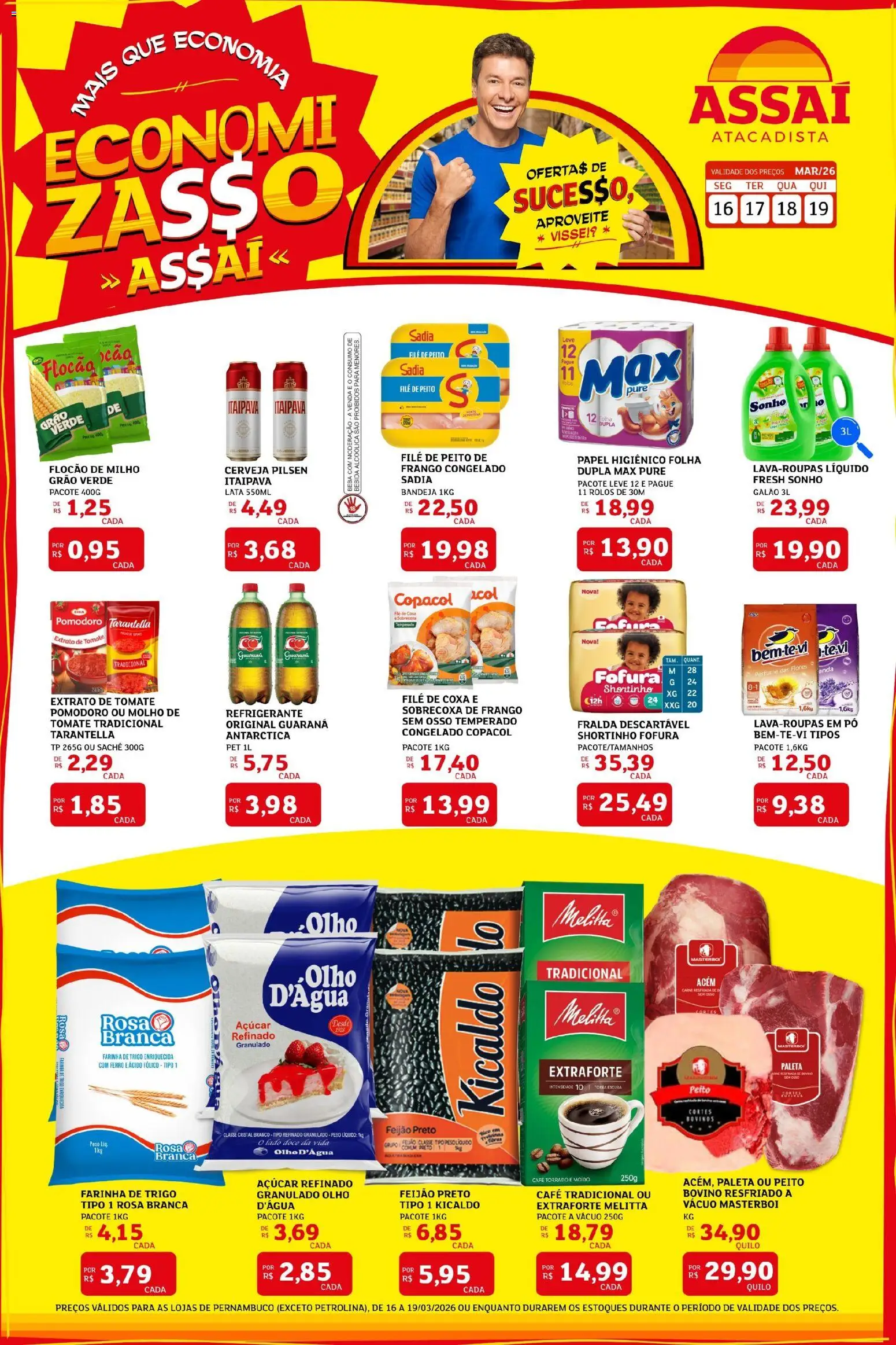 Pré-Visualização do folheto "Assaí Atacadista ofertas - PE" da loja Assaí Atacadista válido a partir de 16/03/2026