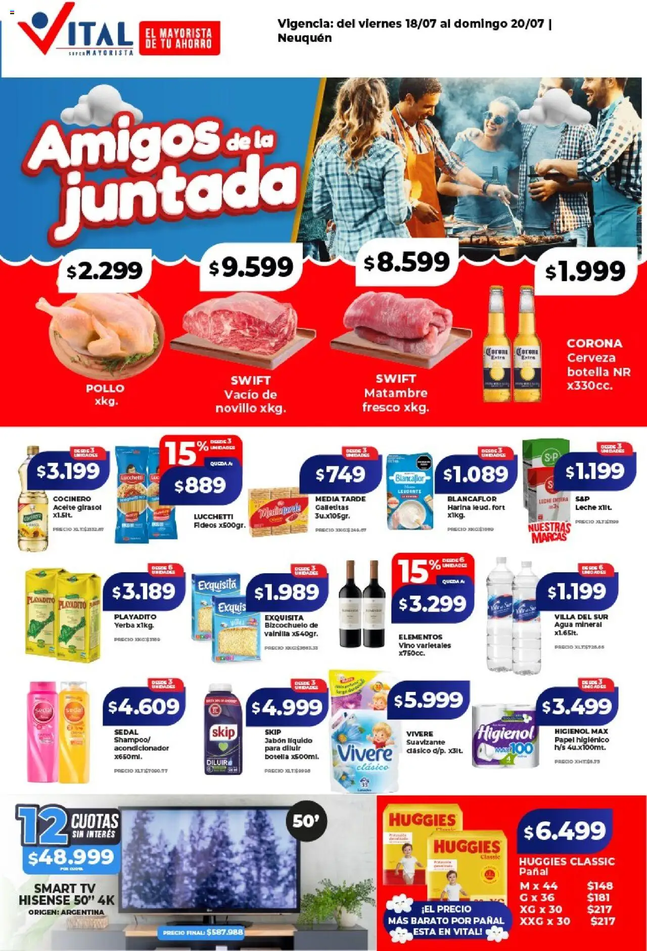 Vital Ofertas fin de semana - Neuquén del 18/07/2025 >> Catálogo