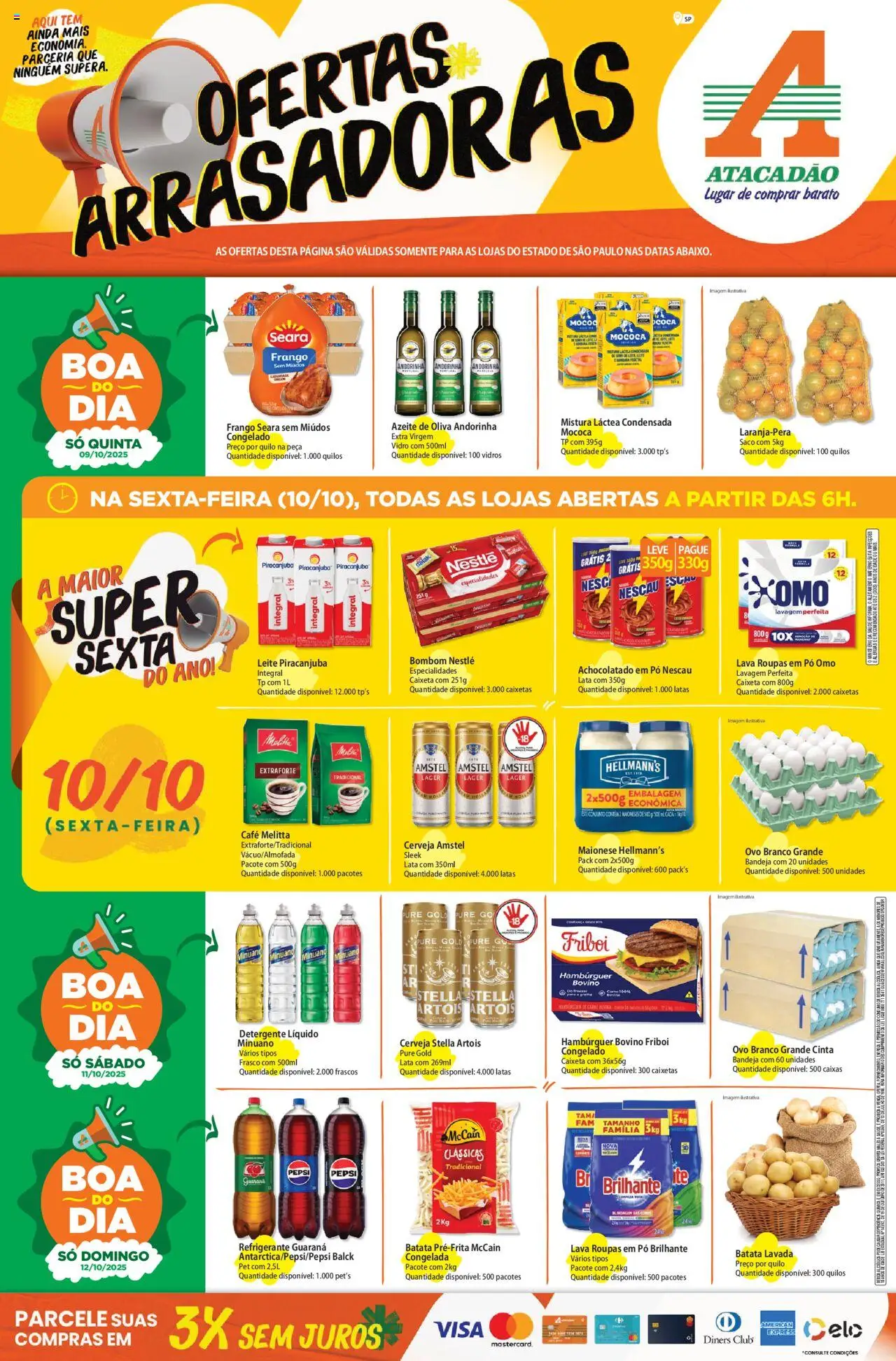 Atacadão folheto "Ofertas - SP" válido a partir de 09/10/2025 - número de página 1