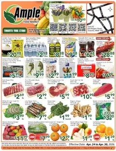 Preview of leaflet Ample Food Market weekly flyer Toronto York from shop Ample Food Market is valid from Apr 24, 2026