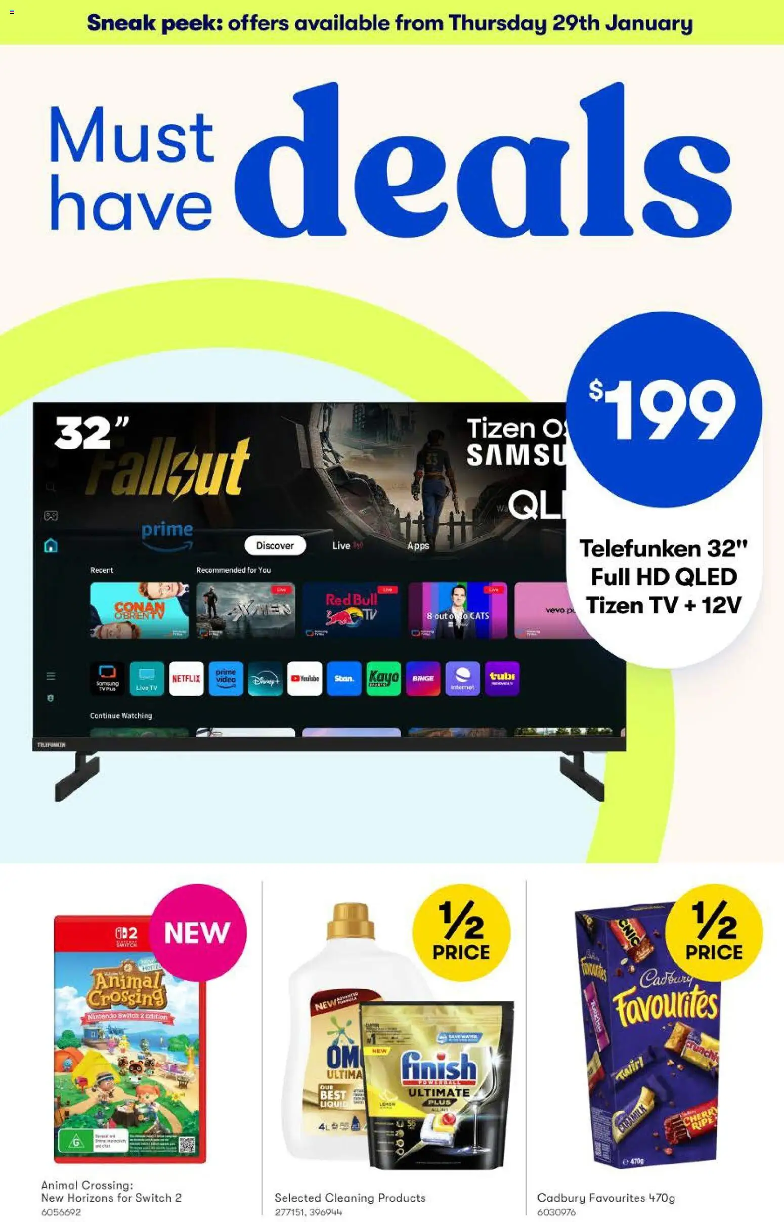 Preview of catalogue Big W Catalogue from shop Big W valid 29/01/2026 - Nintendo Switch, Red Bull, Tv, Video