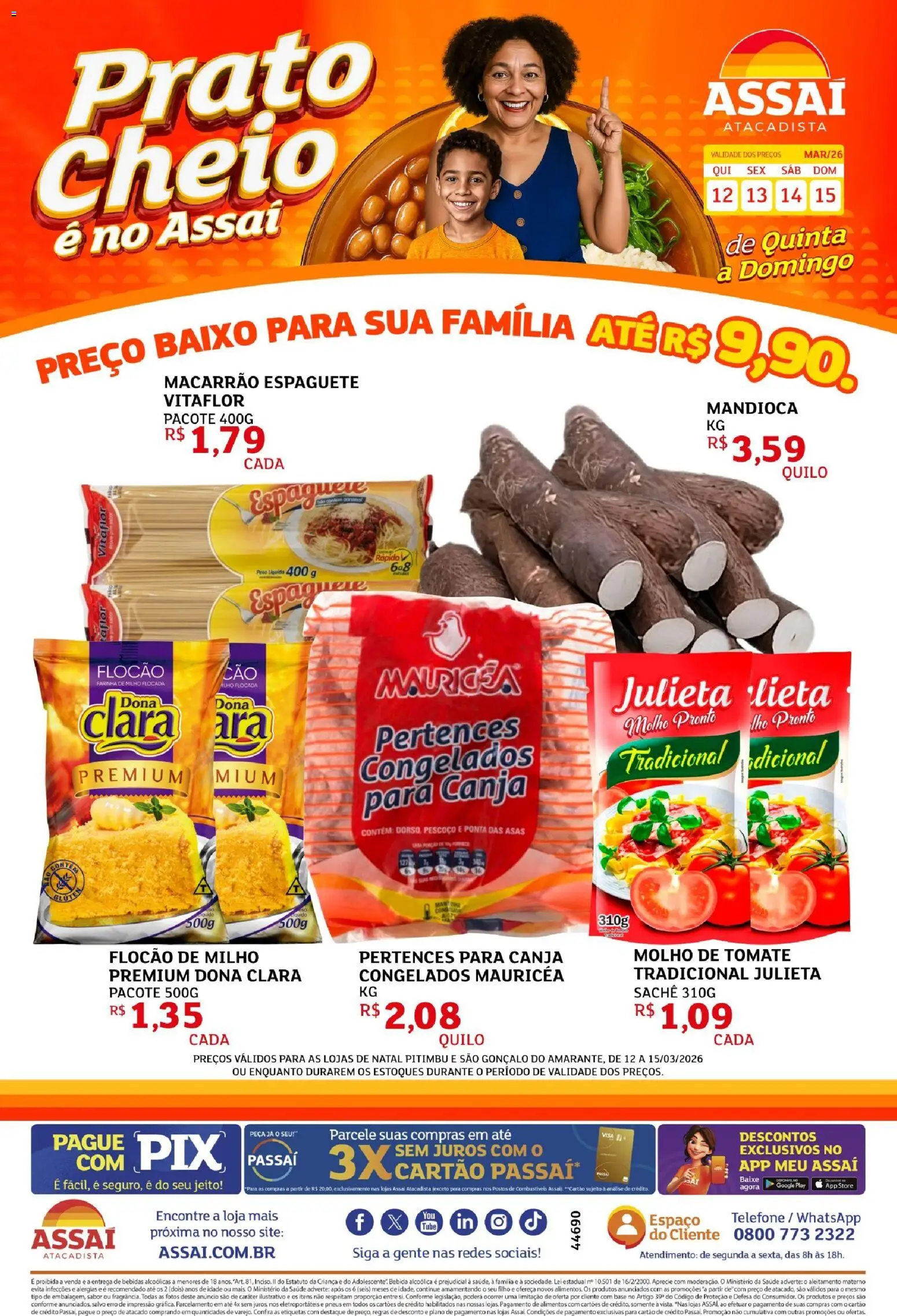 Pré-Visualização do folheto "Assaí Atacadista ofertas - RN" da loja Assaí Atacadista válido a partir de 12/03/2026