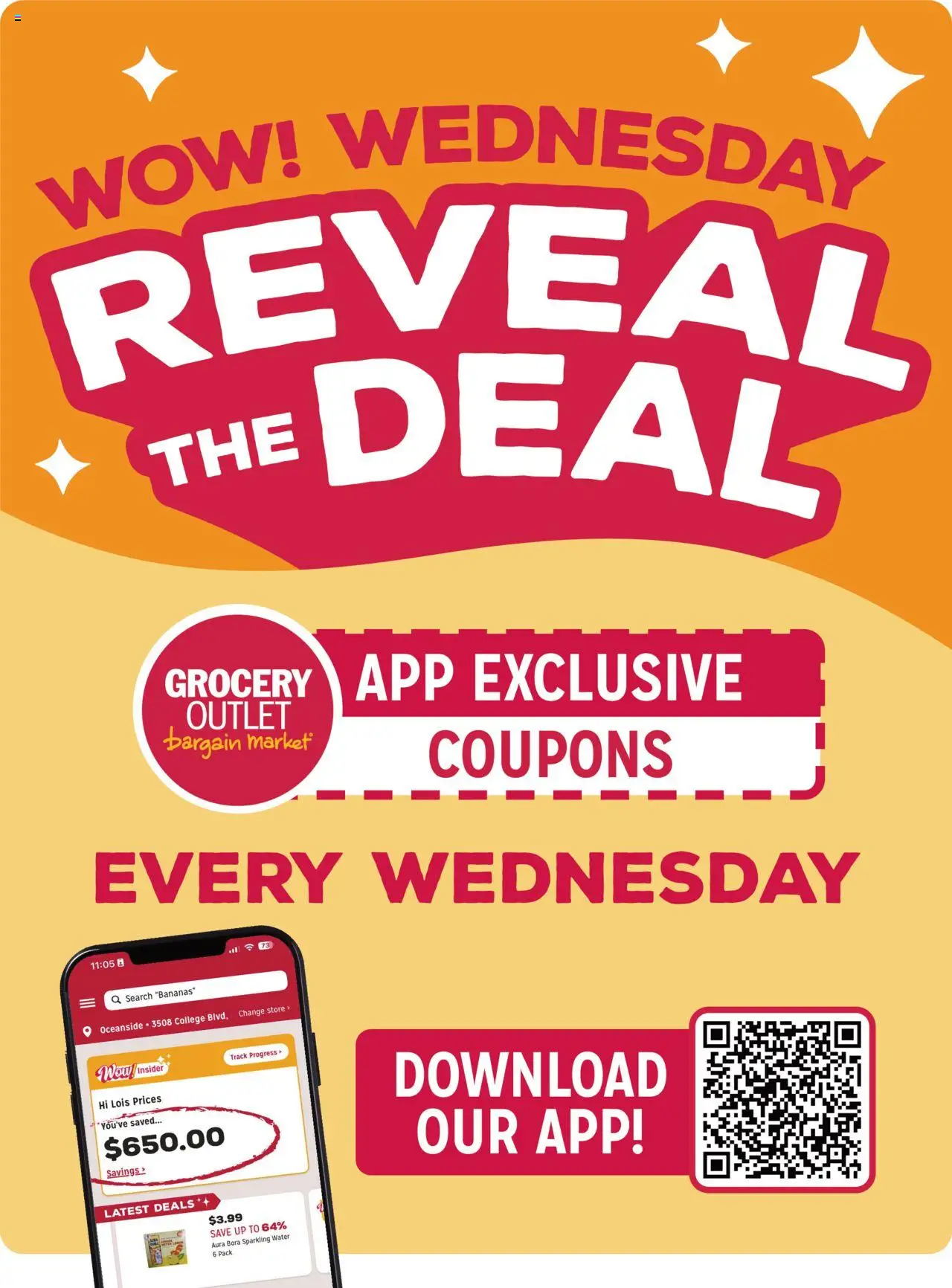 Ad Preview of Grocery Outlet Weekly Ad - ID from 10/08/2025 - Water, Bananas