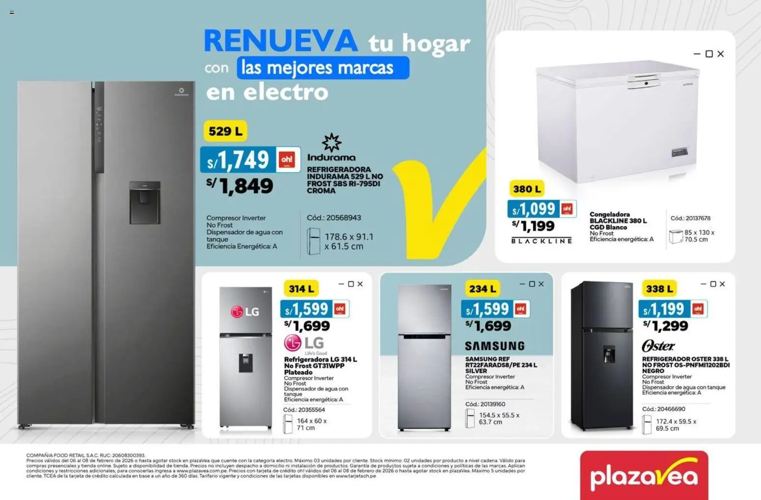 Vista previa de AVISO REFRIGERACIÓN N1 de la tienda Plaza Vea válido desde 06/02/2026