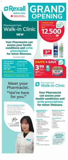Preview of leaflet Grand Opening Toronto from shop Rexall is valid from Sep 26, 2025