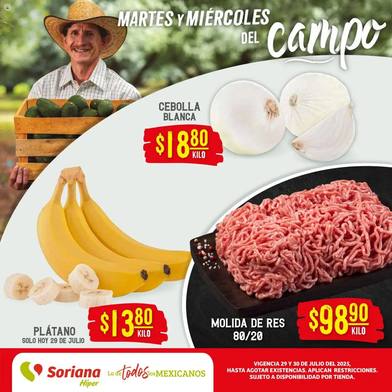 Folleto Soriana y sus promociones válidas desde el 29/07/2025 - Número de página 1