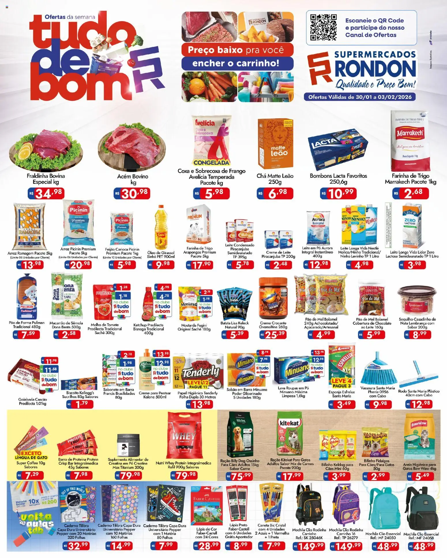 Pré-Visualização do folheto "Ofertas do semana" da loja Supermercados Rondon válido a partir de 30/01/2026