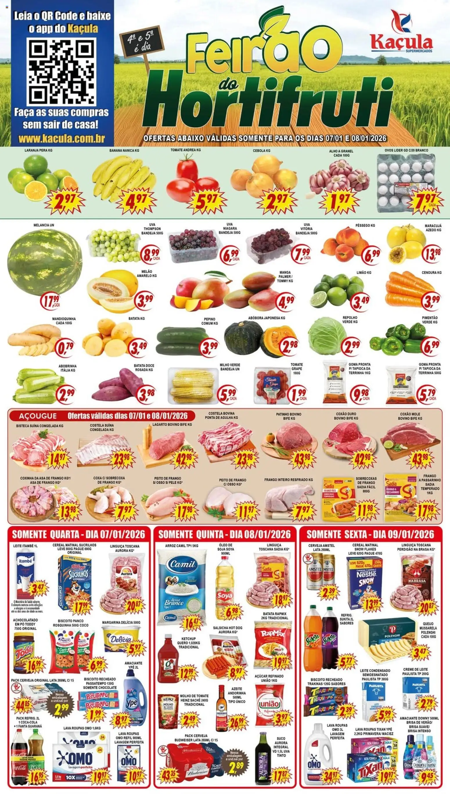 Pré-Visualização do folheto "Ofertas da semana" da loja Kaçula válido a partir de 07/01/2026