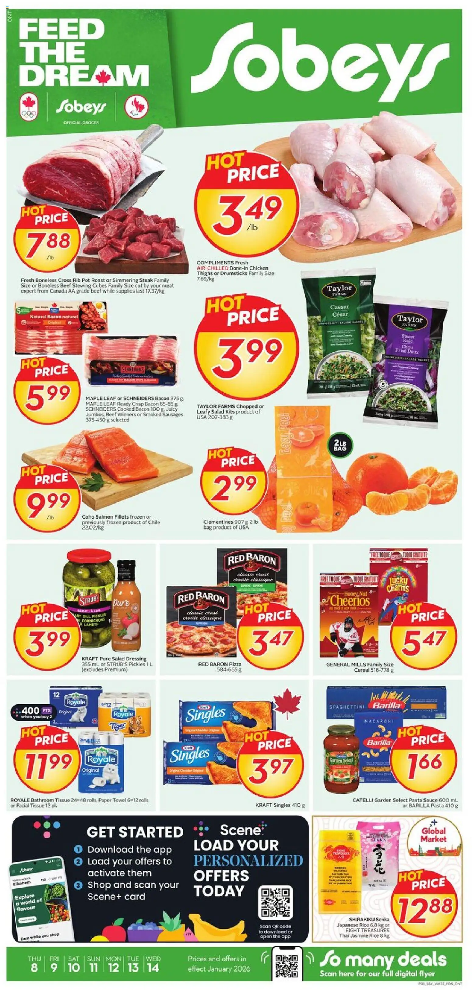 Preview of leaflet Weekly flyer / circulaire from shop Sobeys is valid from Jan 08, 2026