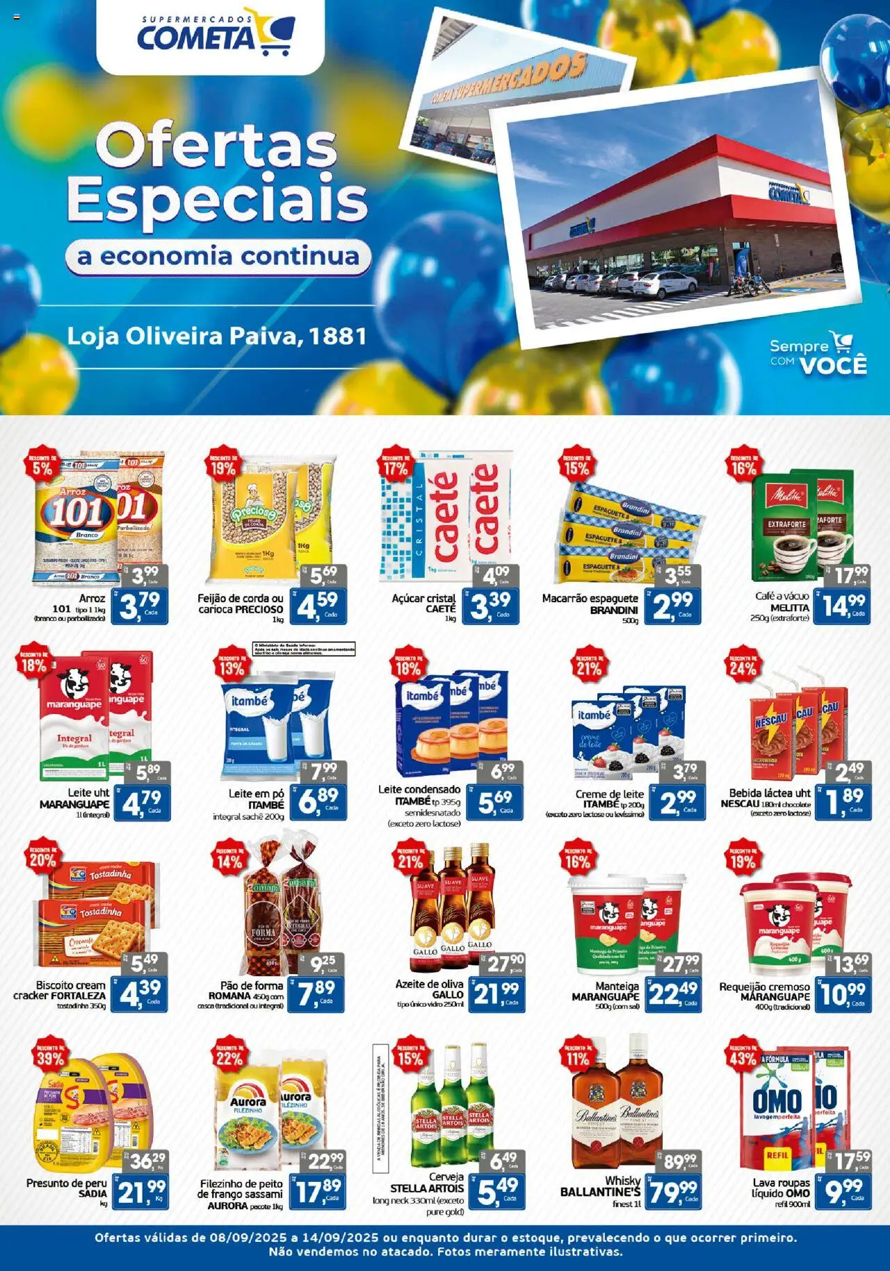 Cometa Supermercados folheto "Ofertas Especiais Oliveira Paiva" válido a partir de 08/09/2025 - número de página 1