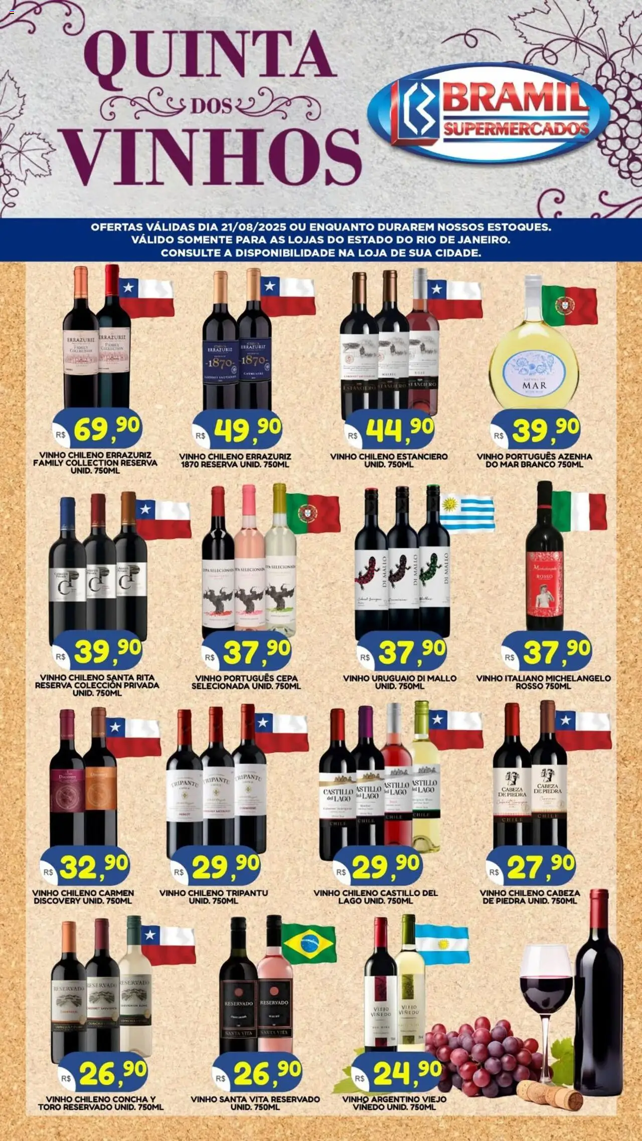 Bramil Supermercados folheto "Ofertas Quinta dos Vinhos" válido a partir de 21/08/2025 - número de página 1