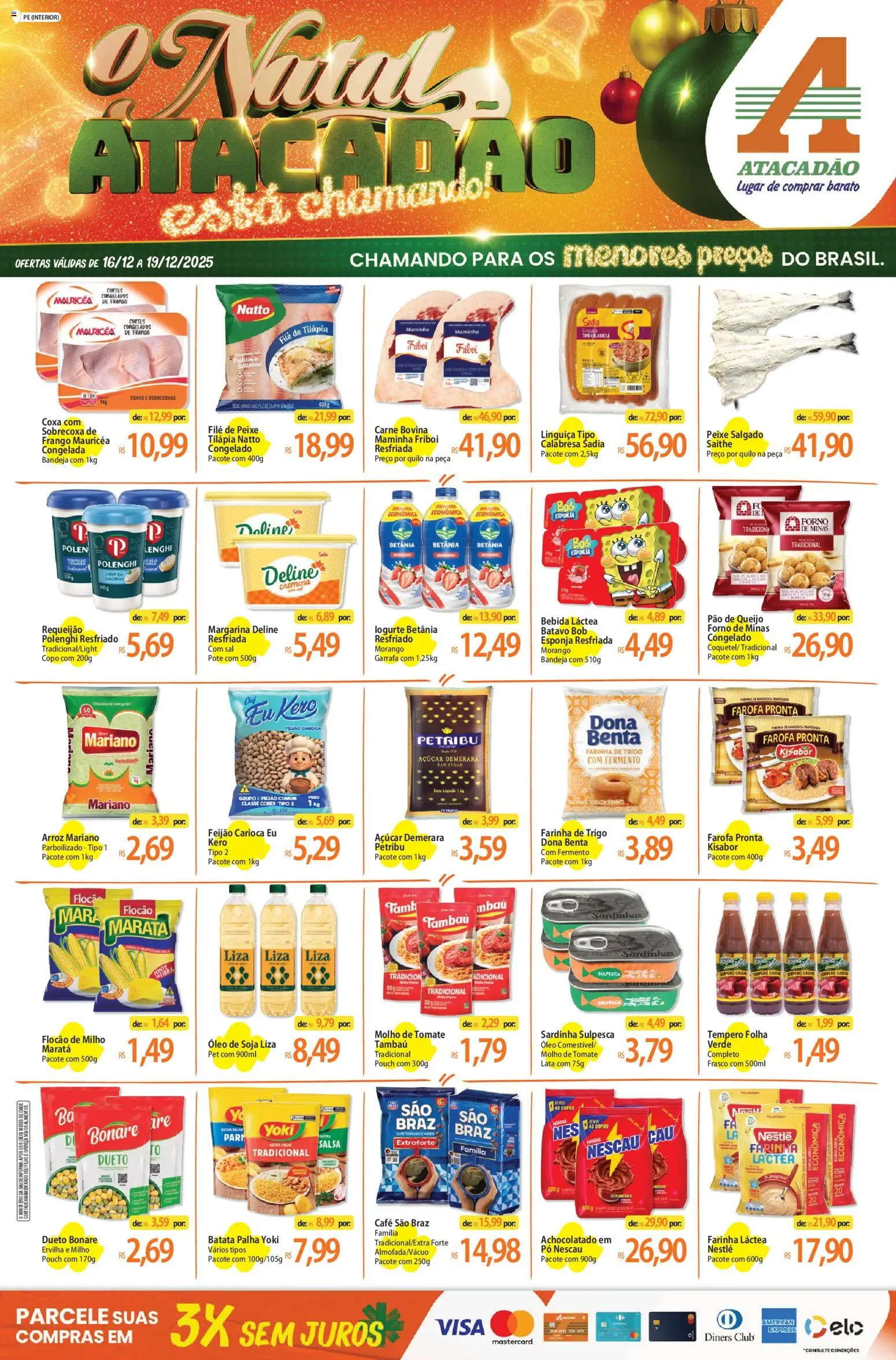 Pré-Visualização do folheto "Ofertas - PE" da loja Atacadão válido a partir de 16/12/2025
