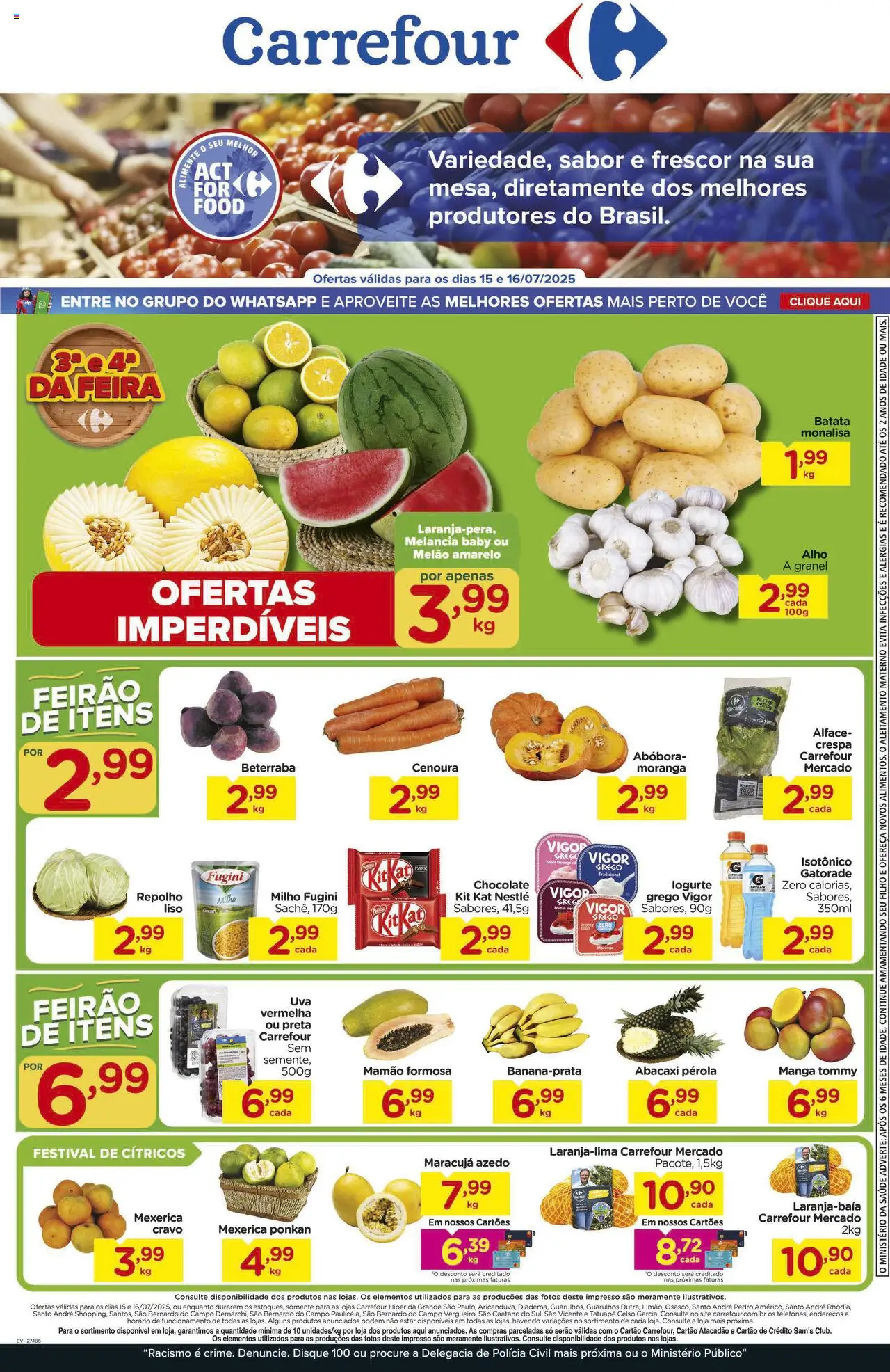 Carrefour folheto "Ofertas Feira" válido a partir de 15/07/2025 - número de página 1
