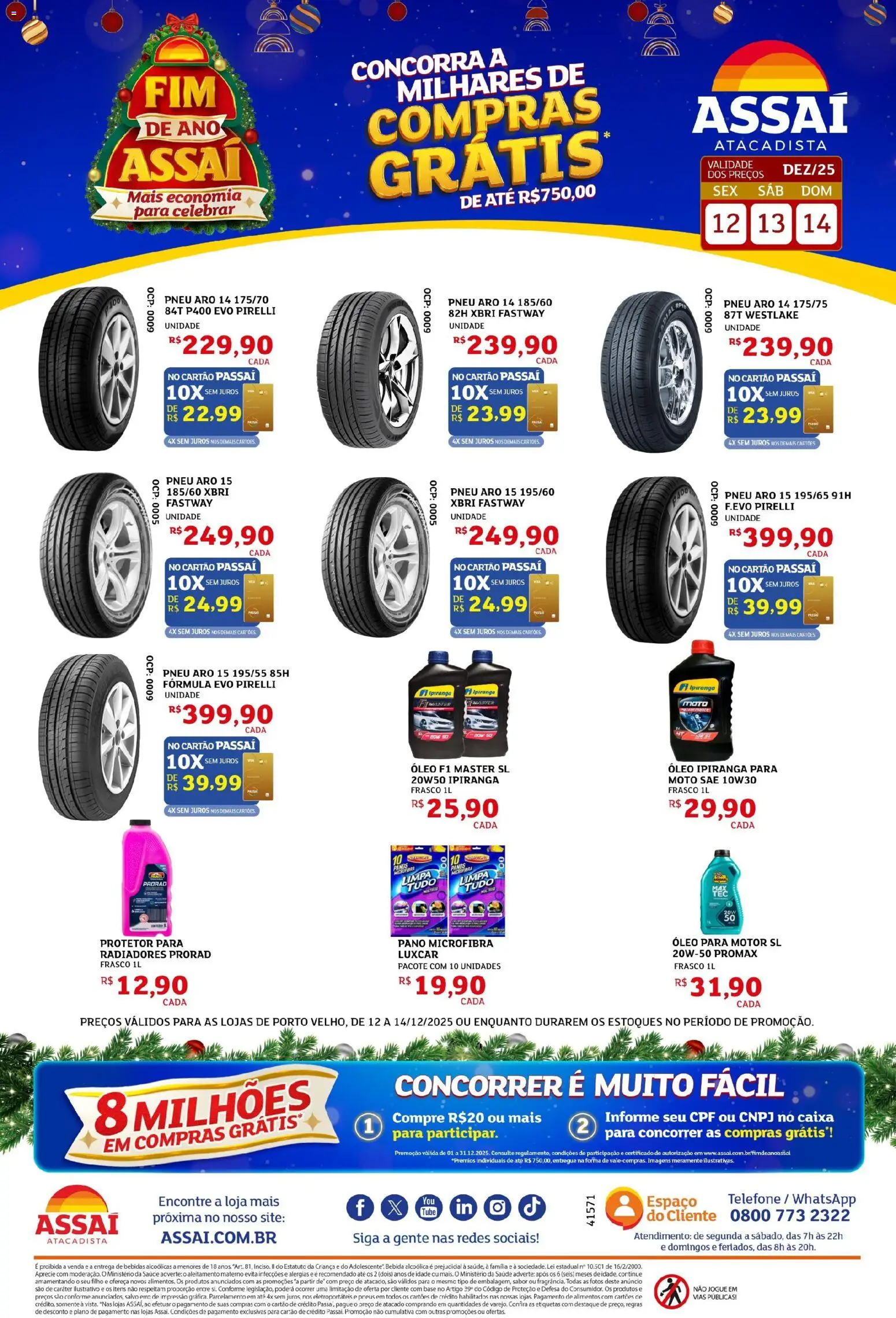 Pré-Visualização do folheto "Encarte - RO" da loja Assaí Atacadista válido a partir de 12/12/2025