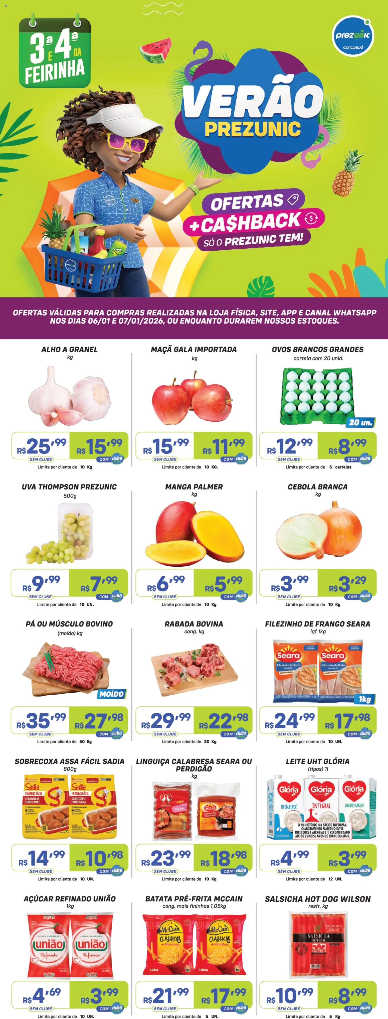 Pré-Visualização do folheto "Encarte" da loja Prezunic válido a partir de 06/01/2026