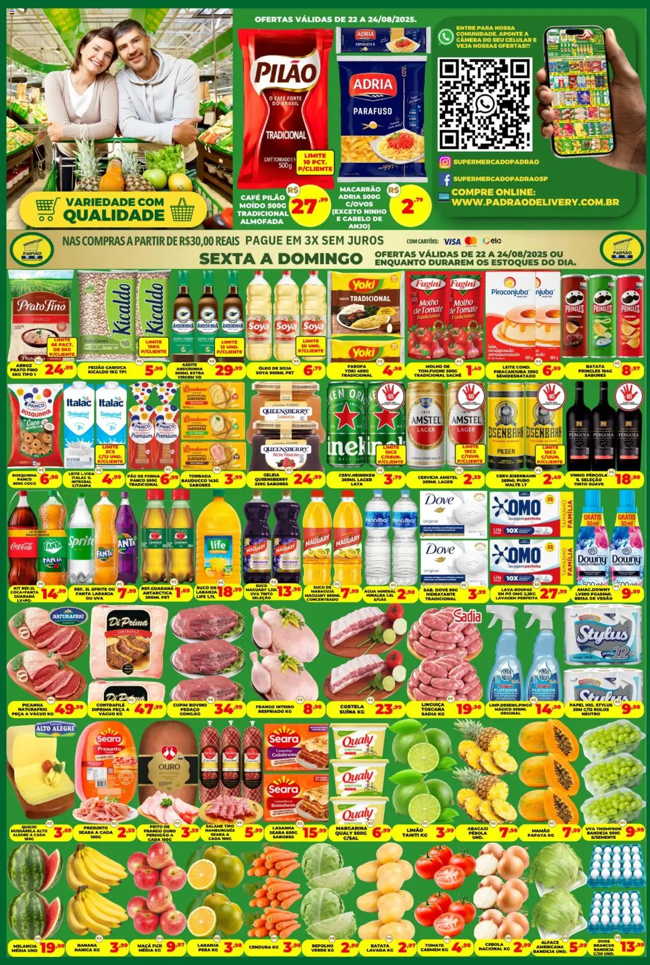 Supermercado Padrão folheto "Ofertas da semana" válido a partir de 22/08/2025 - número de página 1