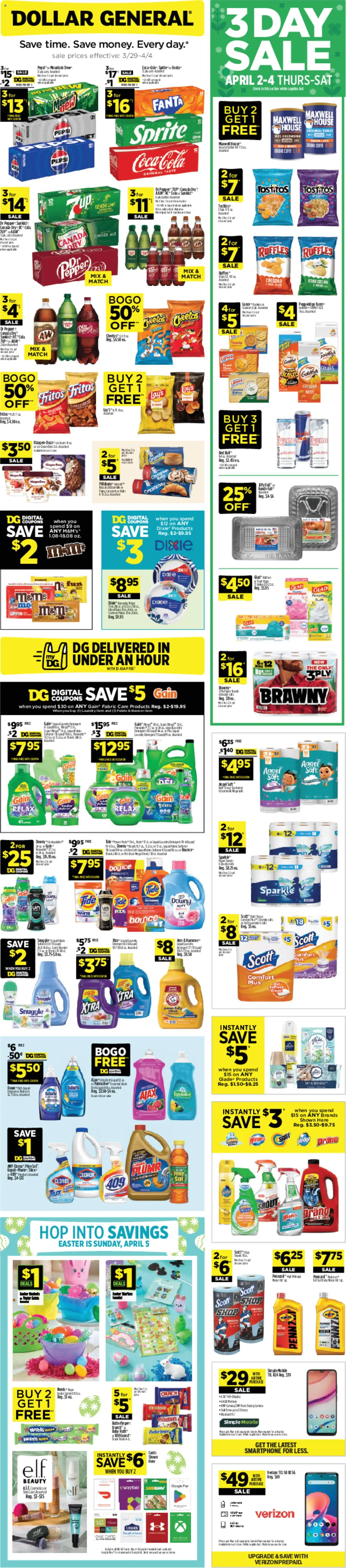 Ad Preview of Dollar General Dollar General Weekly Ad - TX from 03/29/2026
