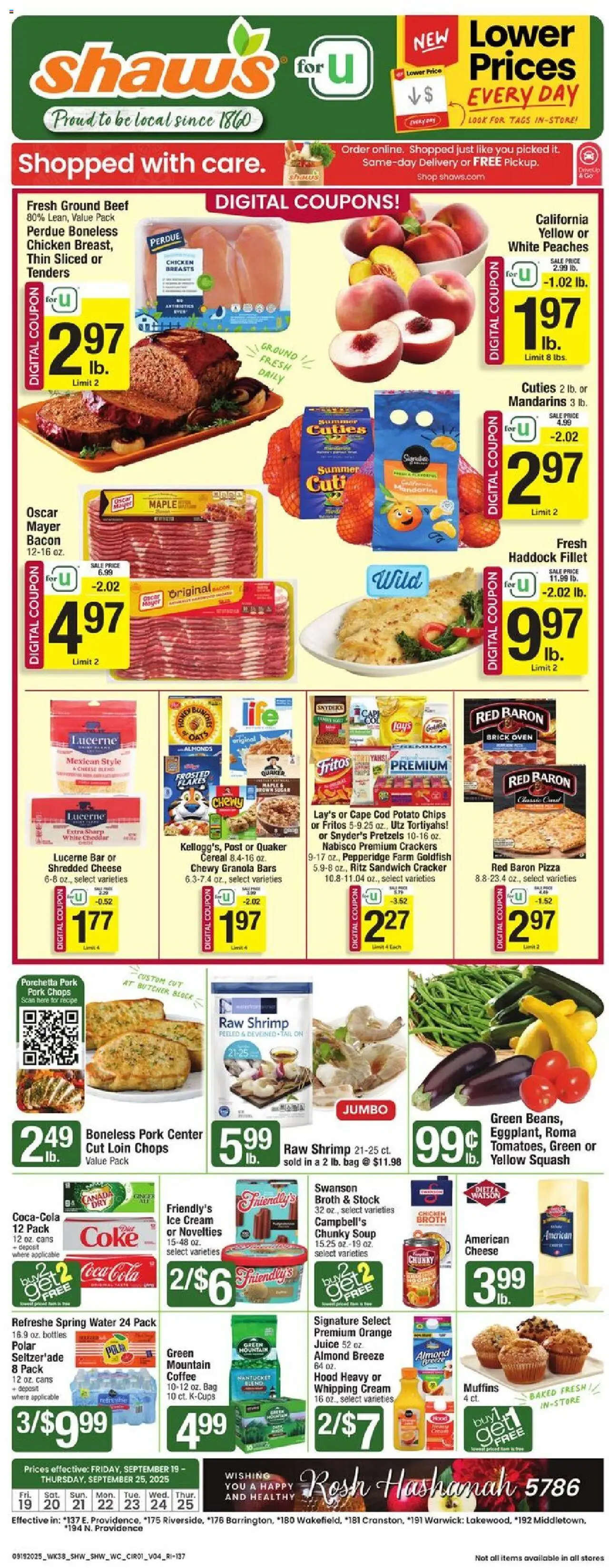 Shaw's Weekly Ad - RI from 09/19/2025 - Flyer - Page number 1